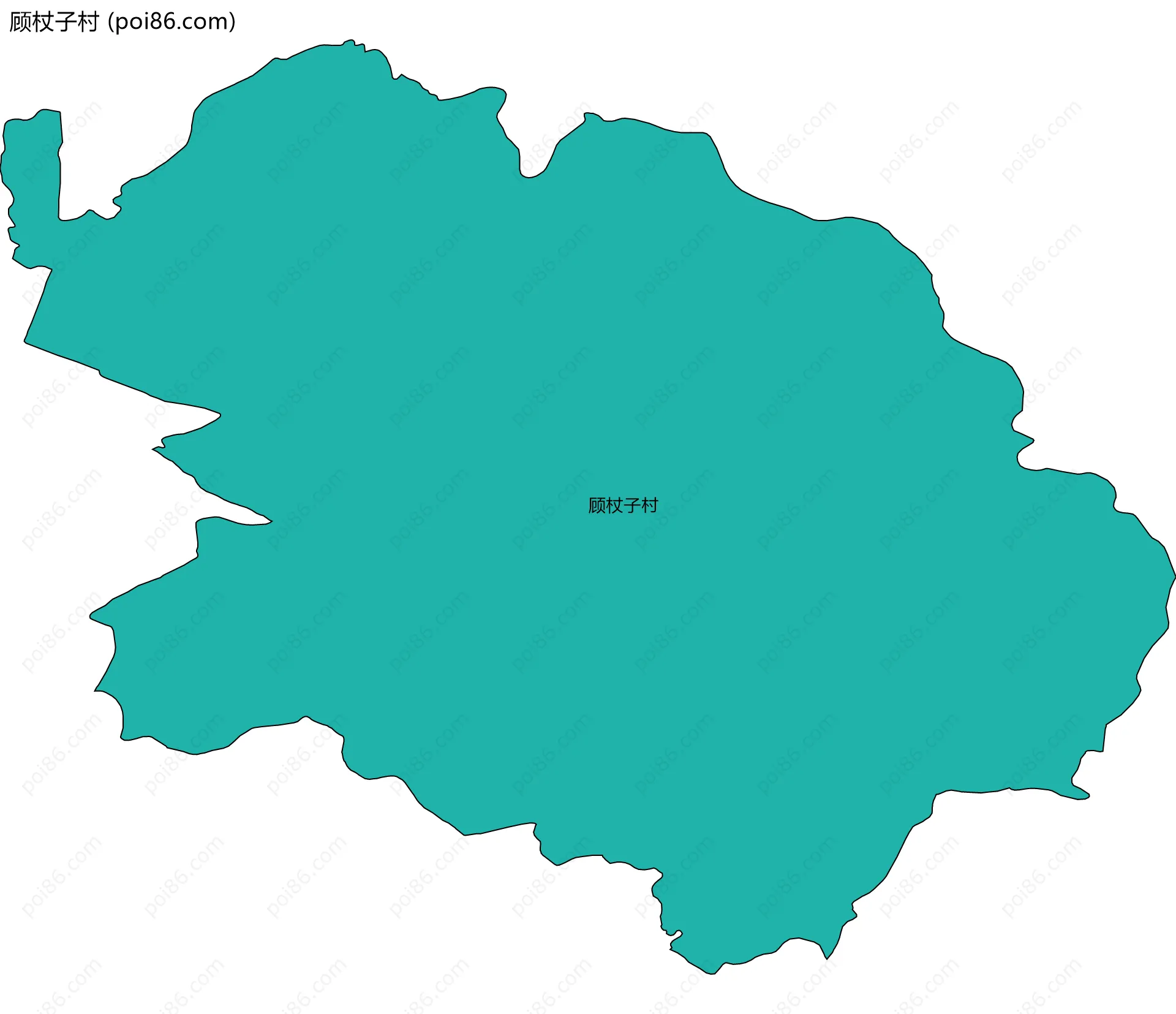 顾杖子村边界地图