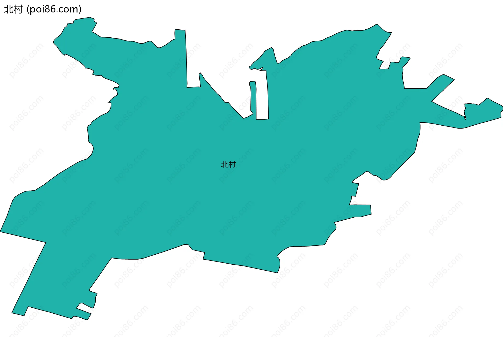 北村边界地图