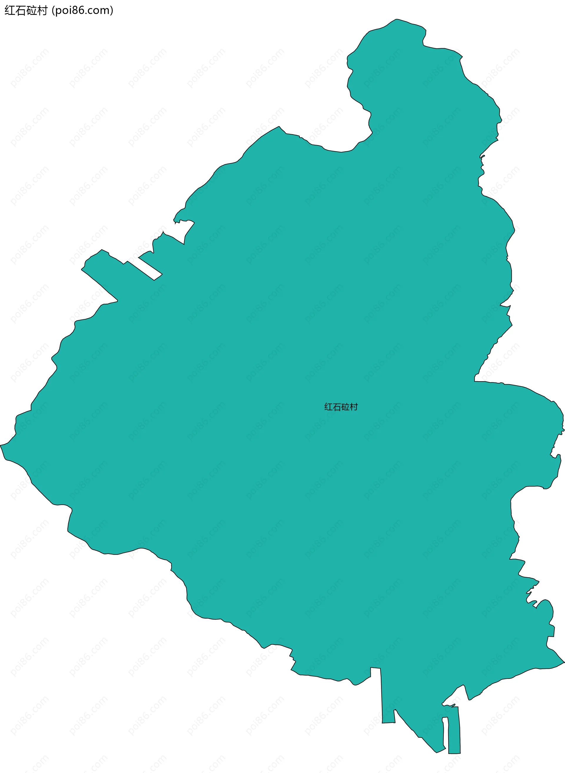 红石砬村边界地图