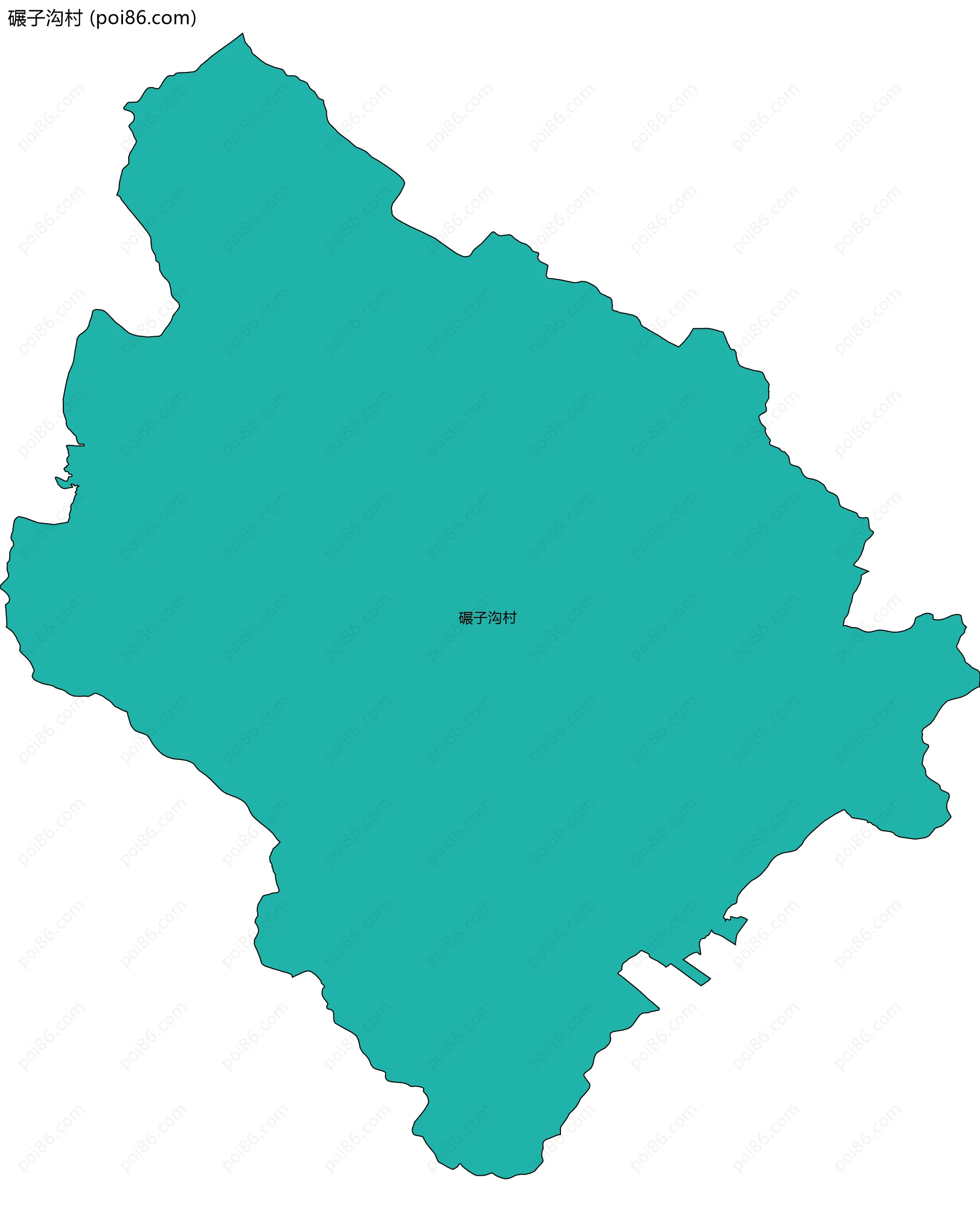 碾子沟村边界地图