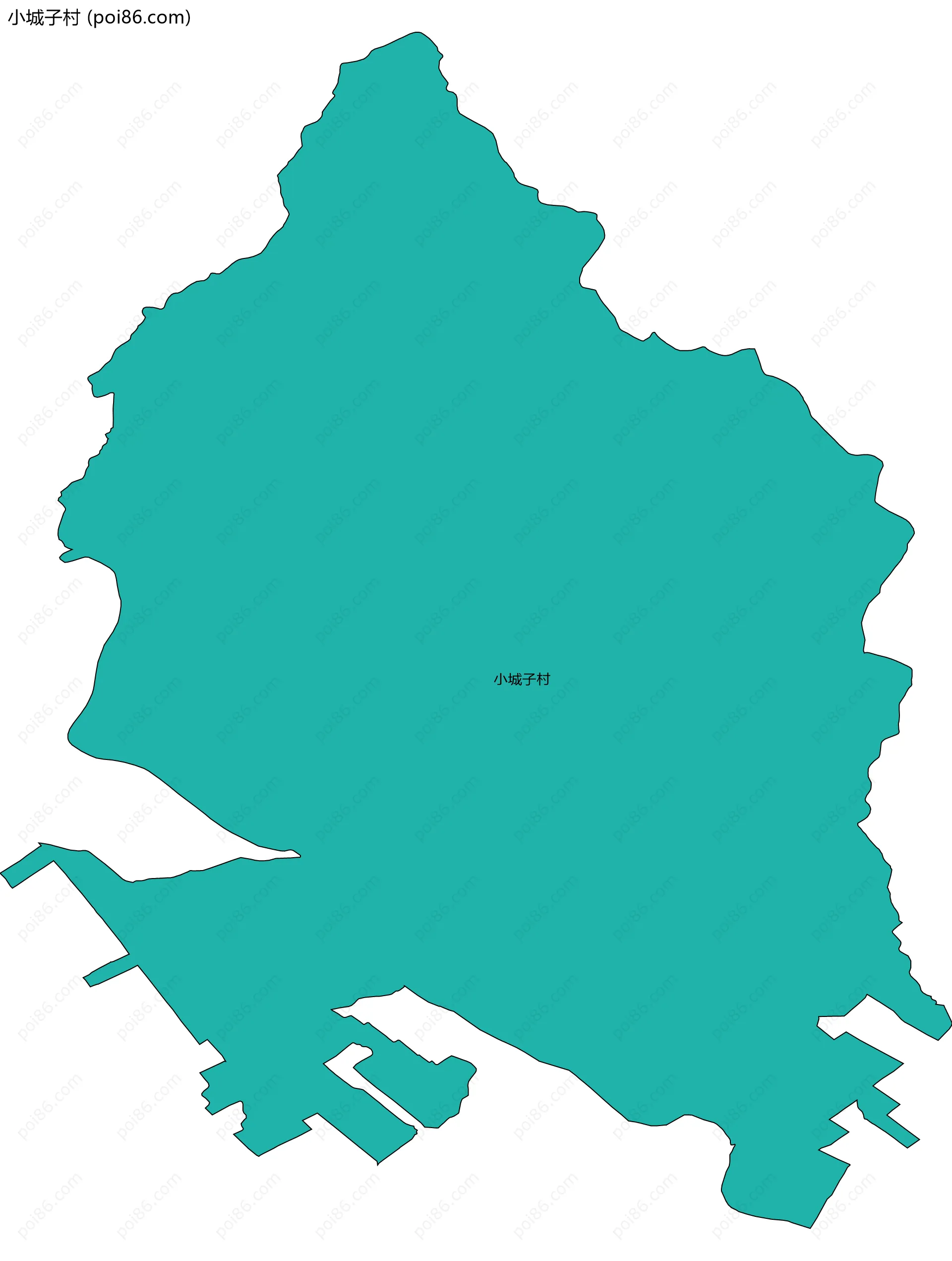 小城子村边界地图