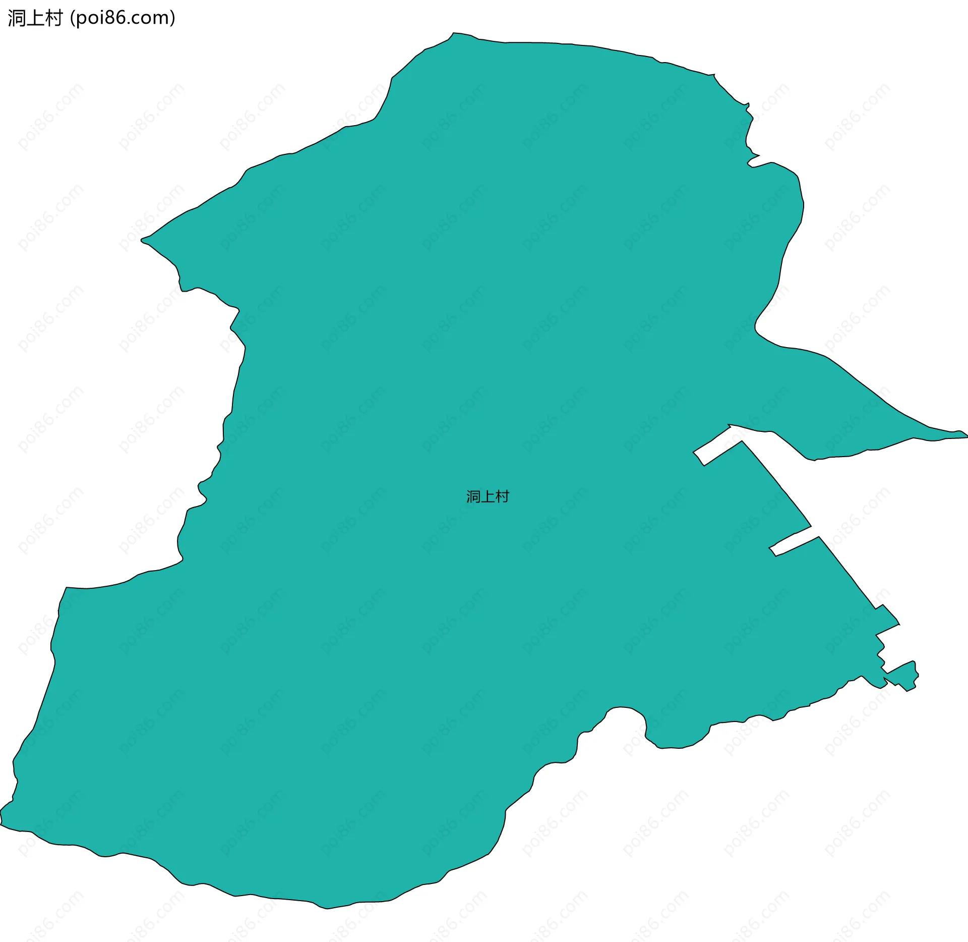 洞上村边界地图