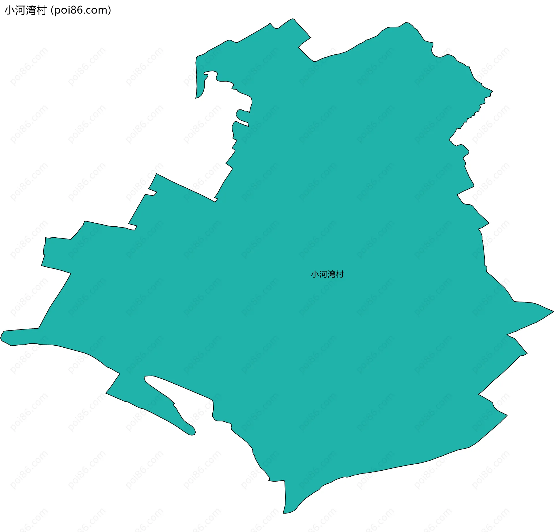 小河湾村边界地图