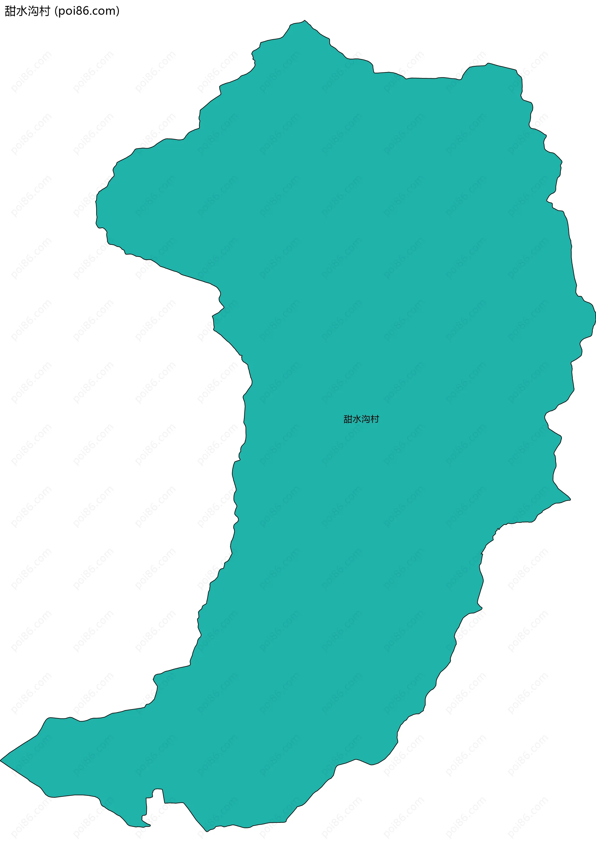 甜水沟村边界地图