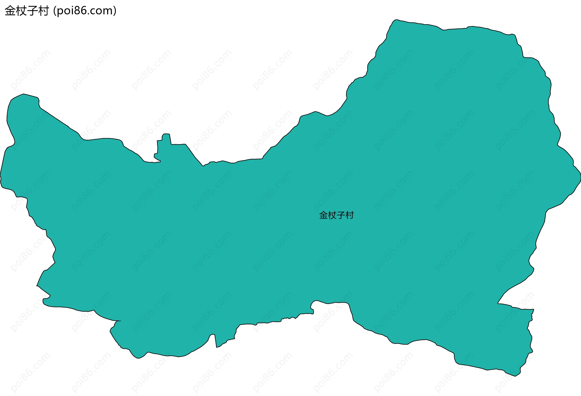 金杖子村边界地图