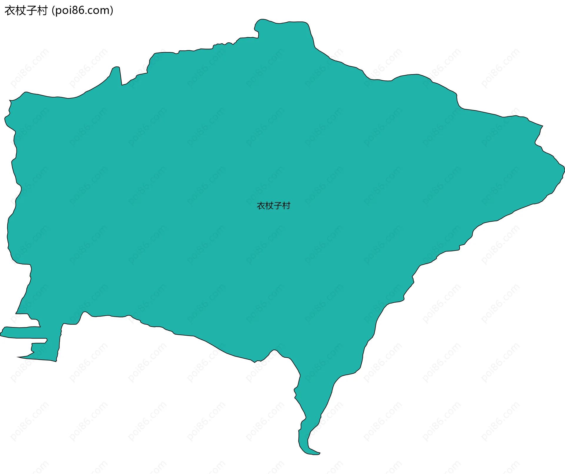 衣杖子村边界地图