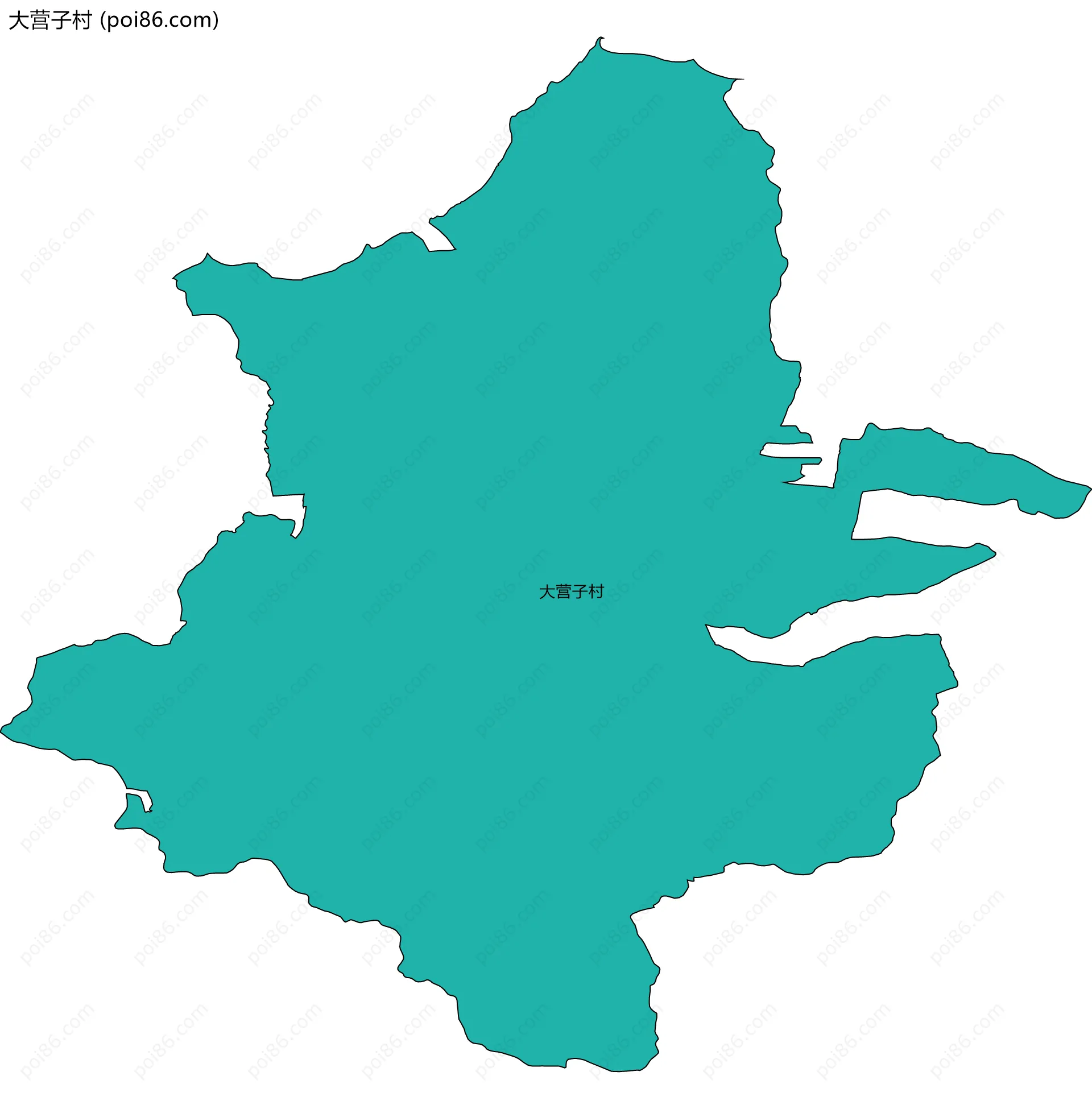 大营子村边界地图