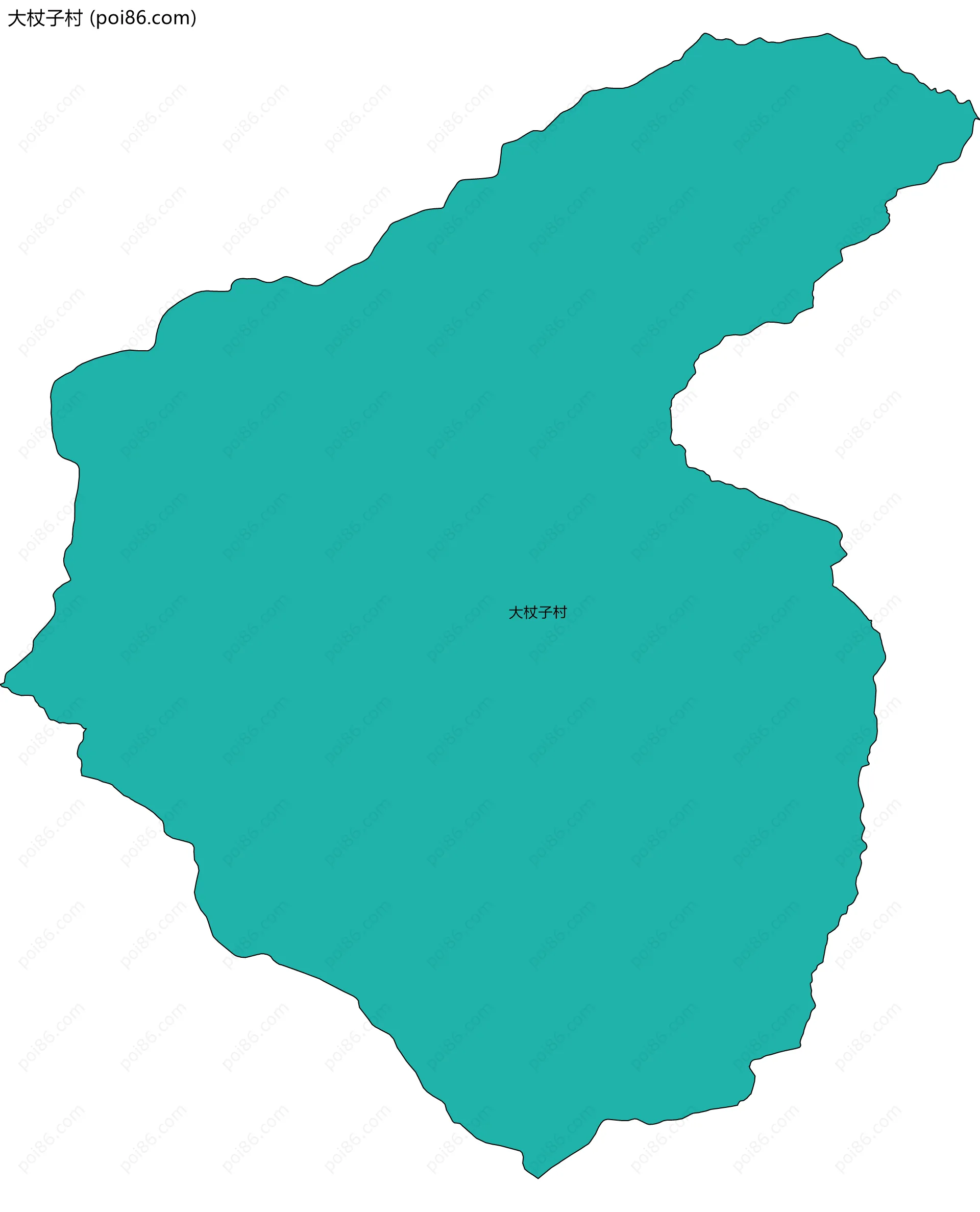 大杖子村边界地图