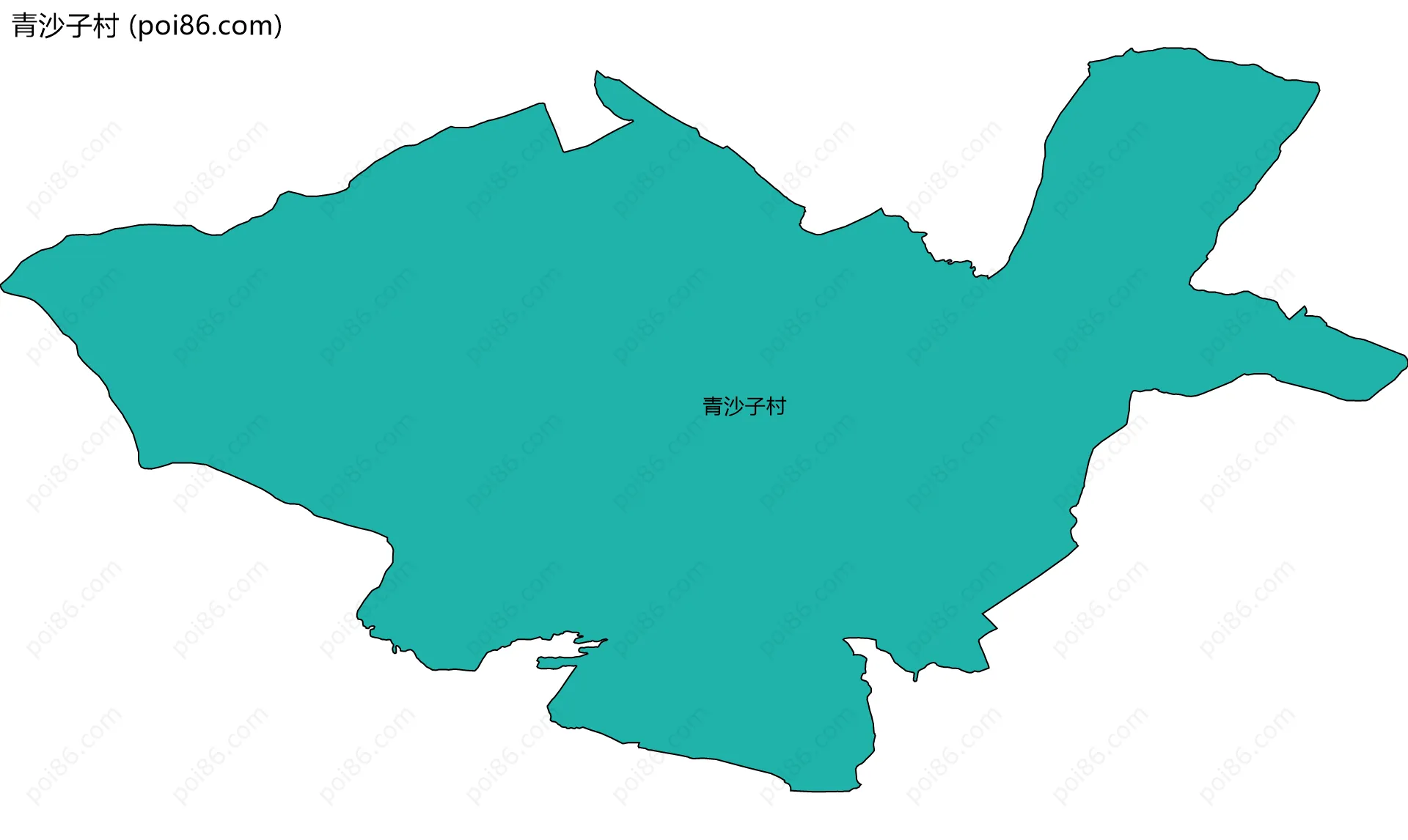 青沙子村边界地图