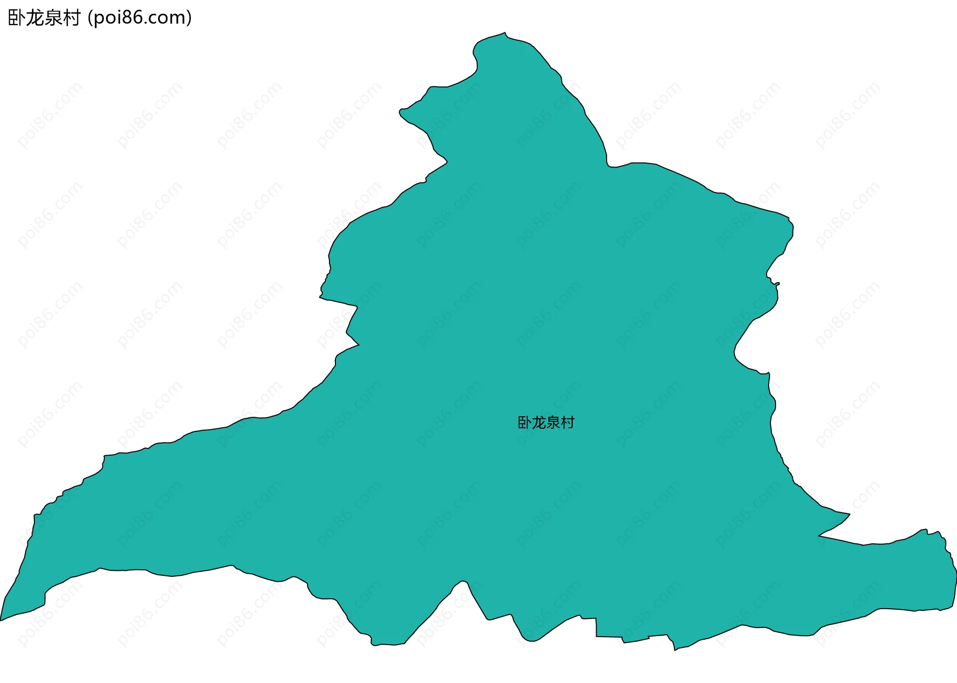 卧龙泉村边界地图