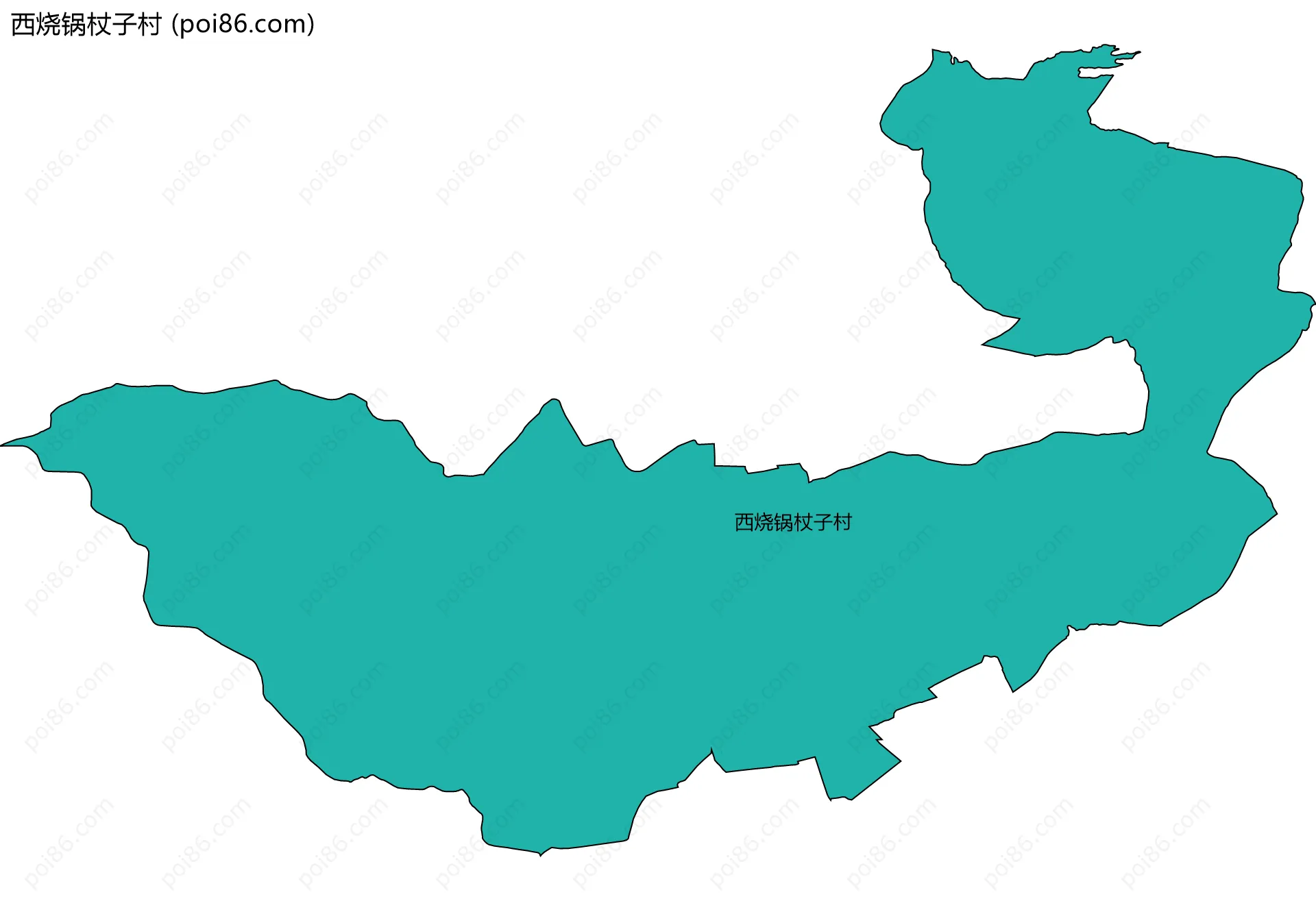 西烧锅杖子村边界地图