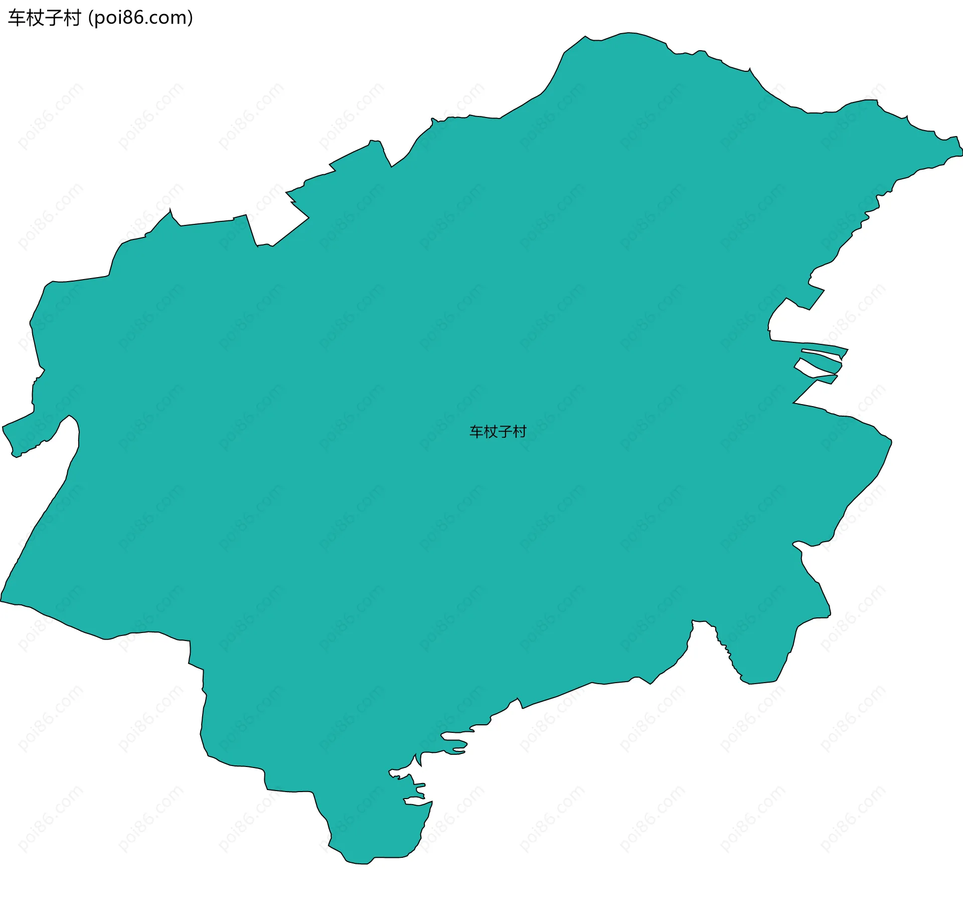 车杖子村边界地图