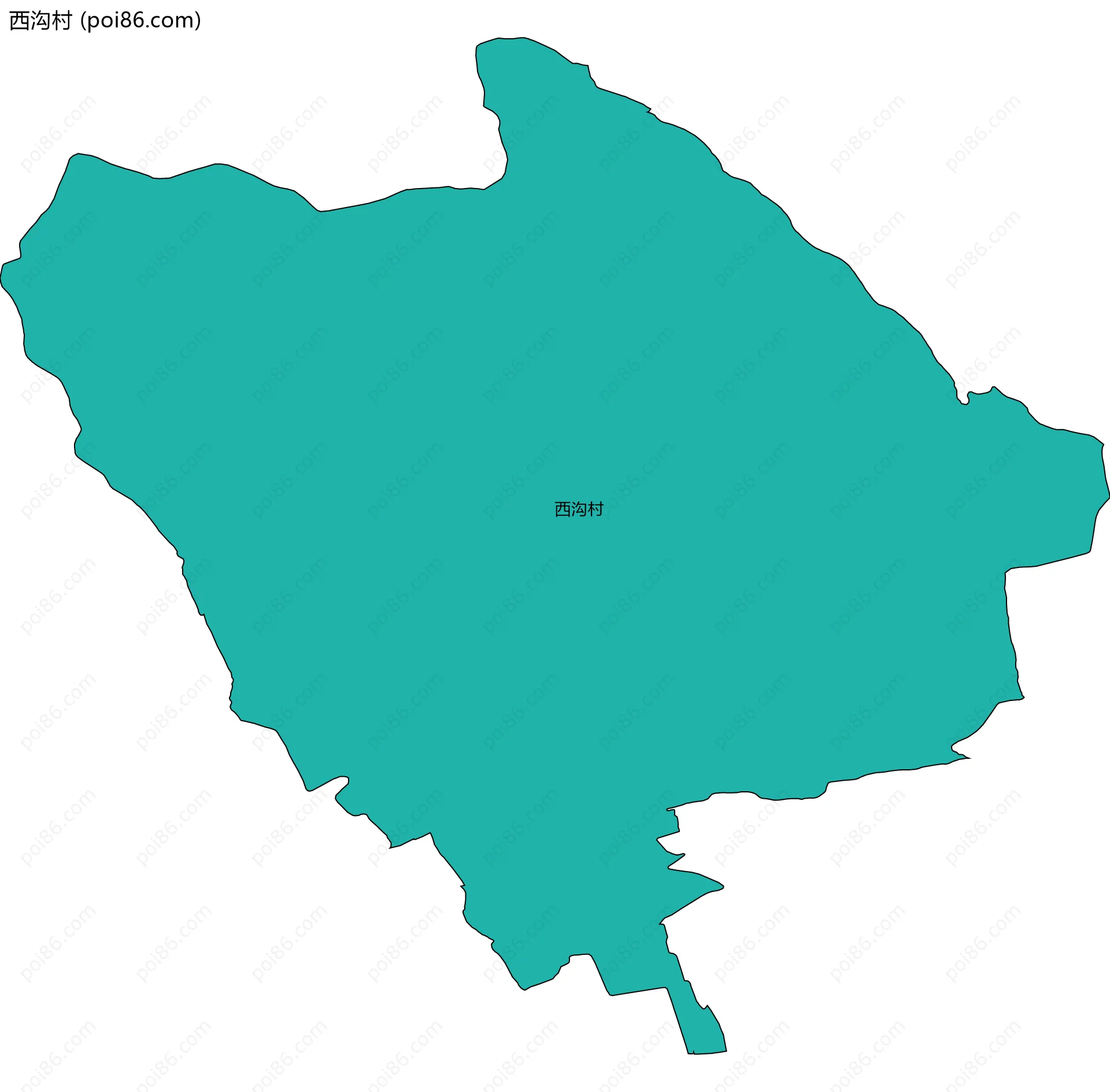 西沟村边界地图
