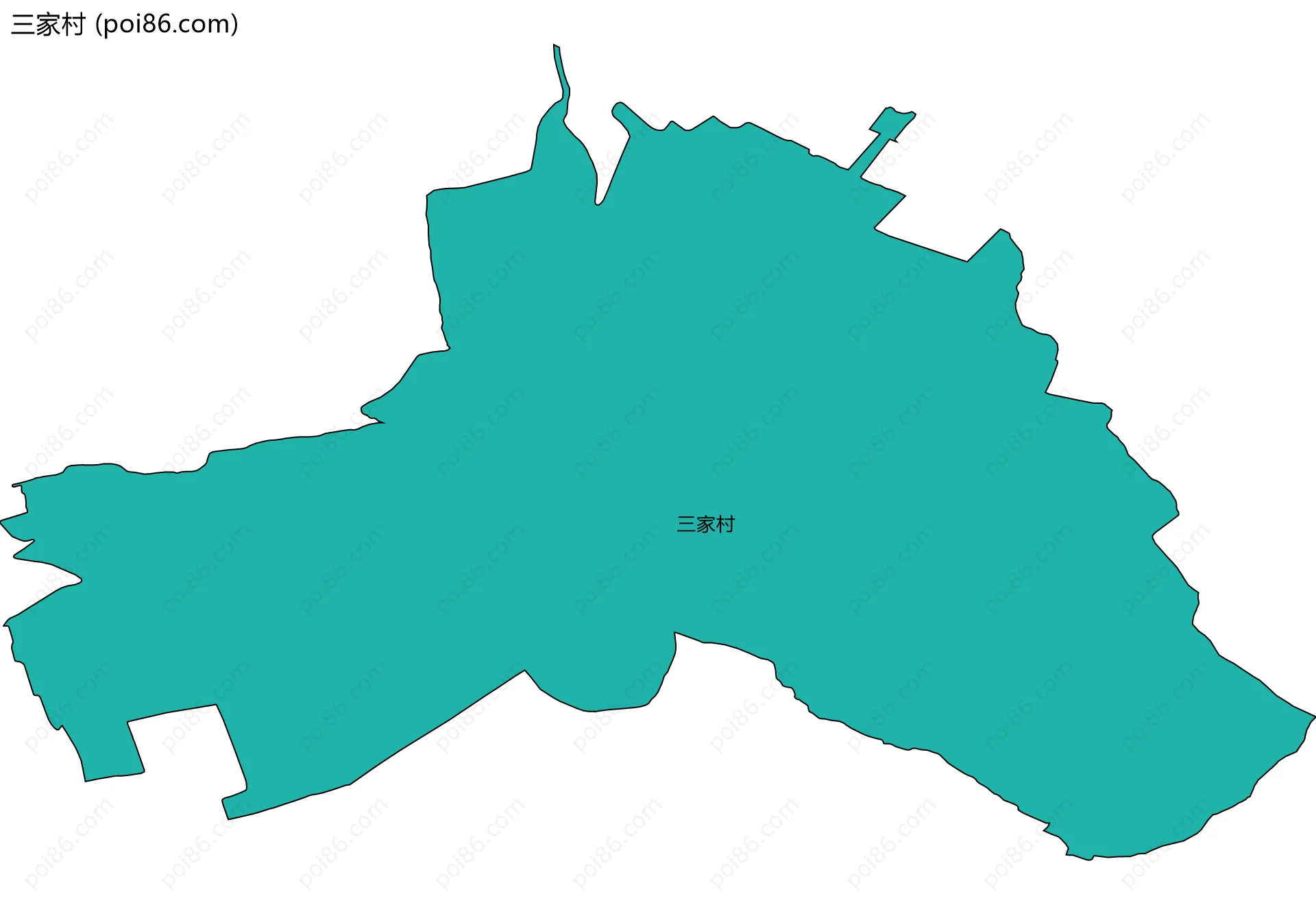 三家村边界地图