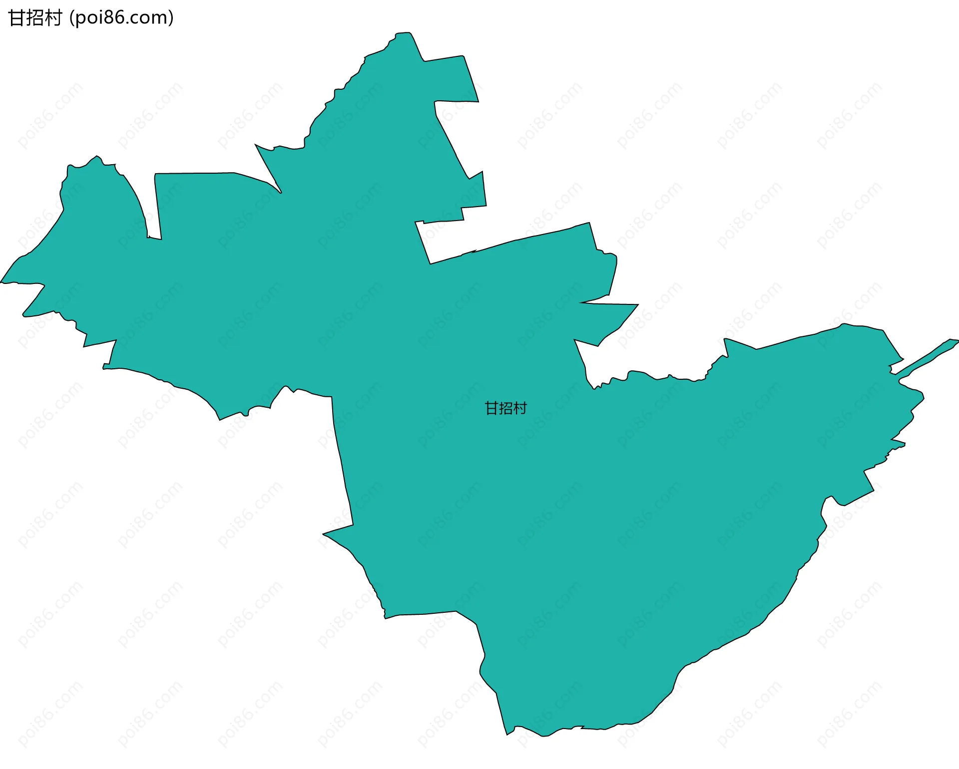 甘招村边界地图