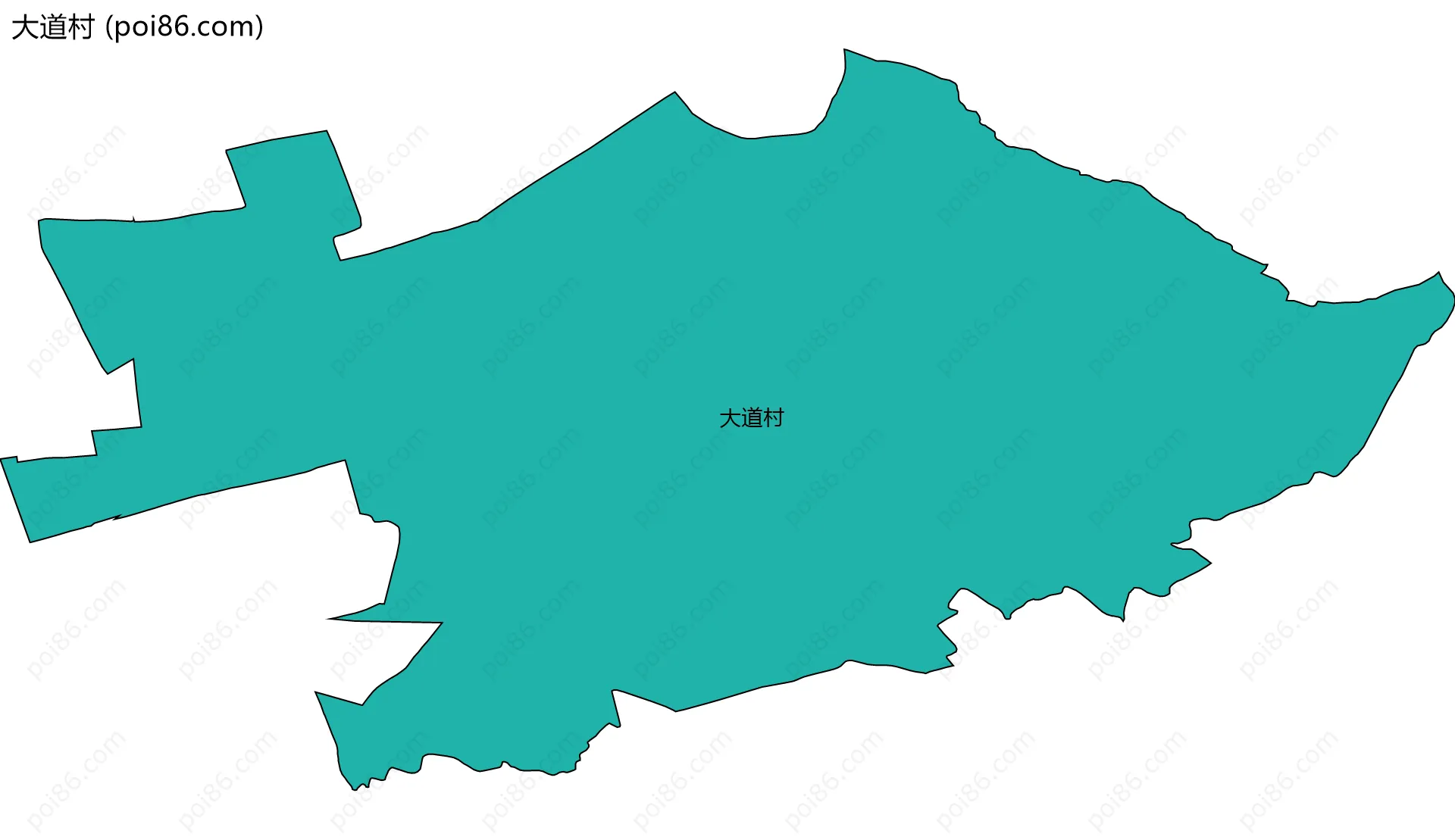 大道村边界地图
