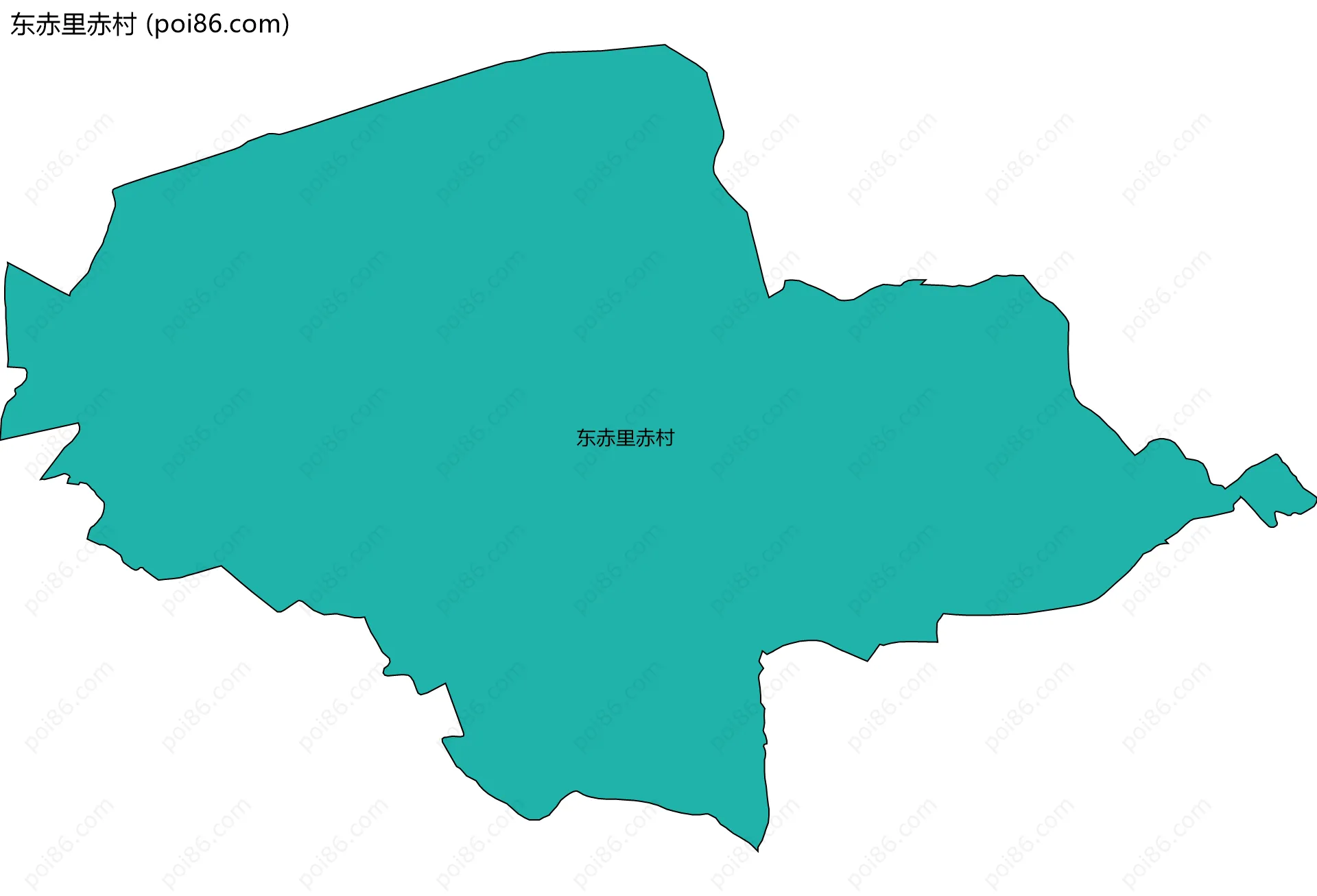 东赤里赤村边界地图