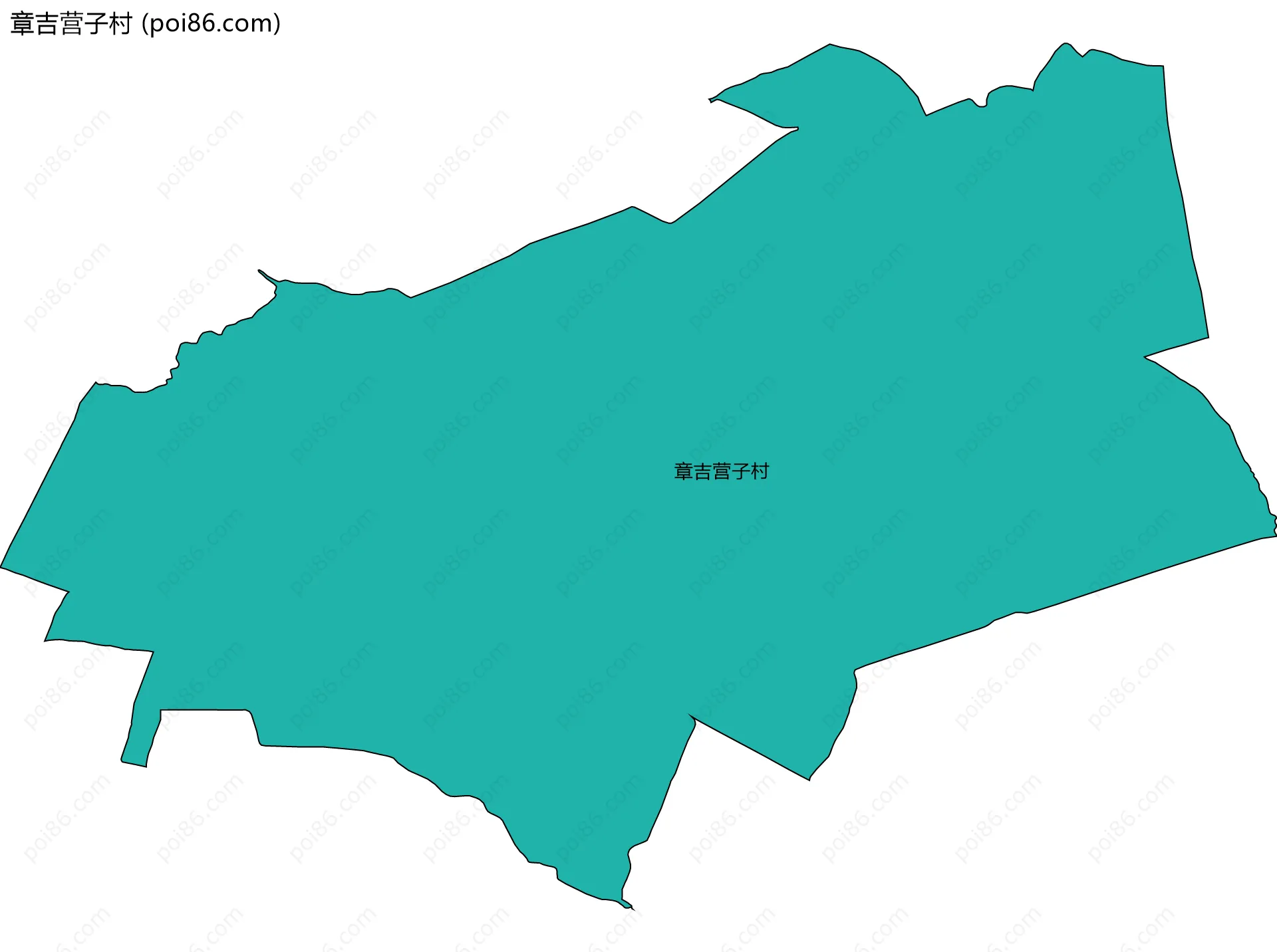 章吉营子村边界地图