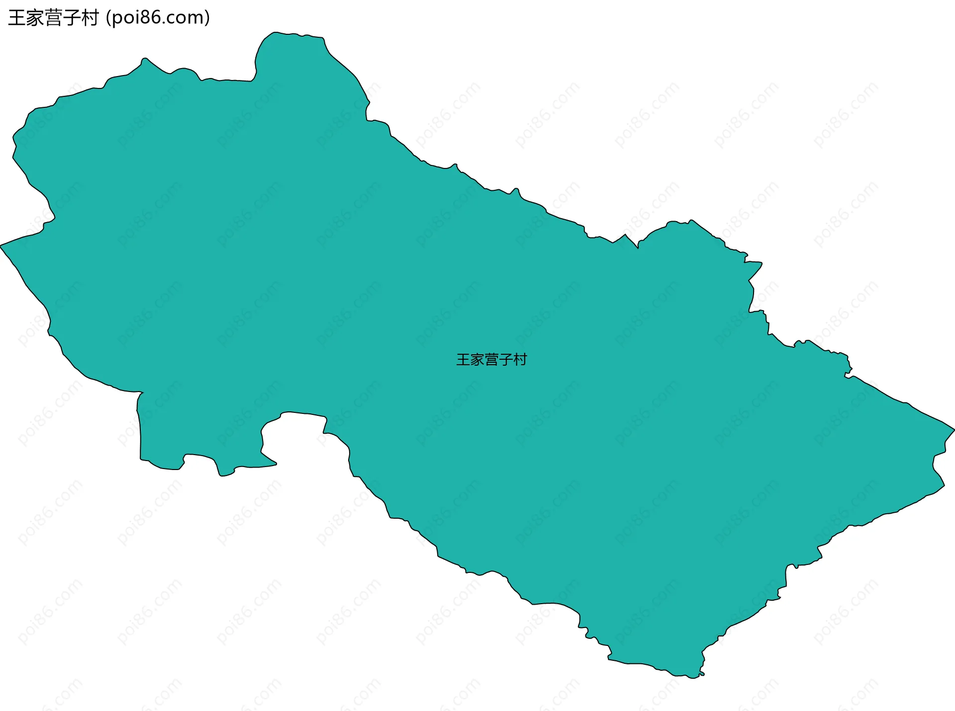 王家营子村边界地图