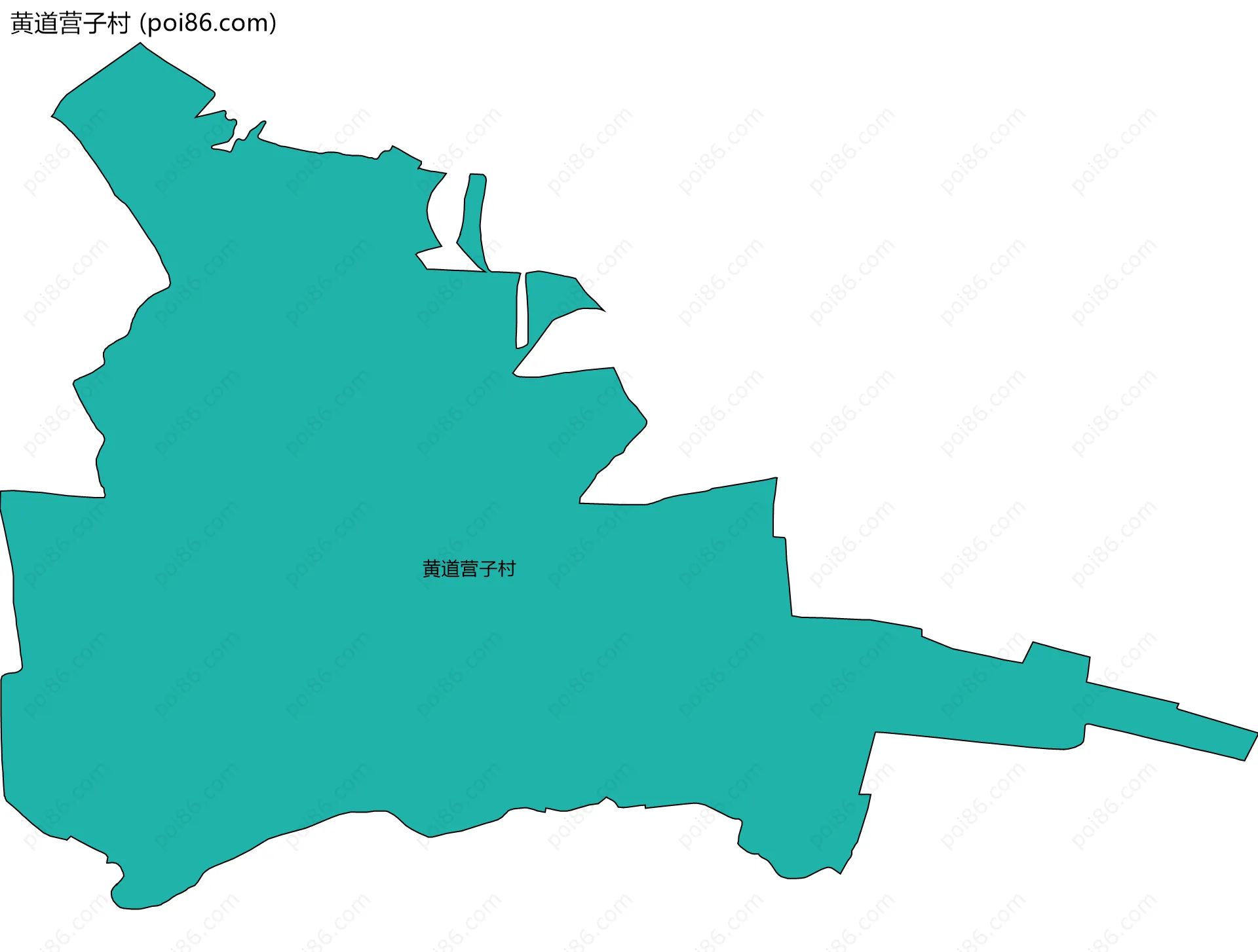 黄道营子村边界地图