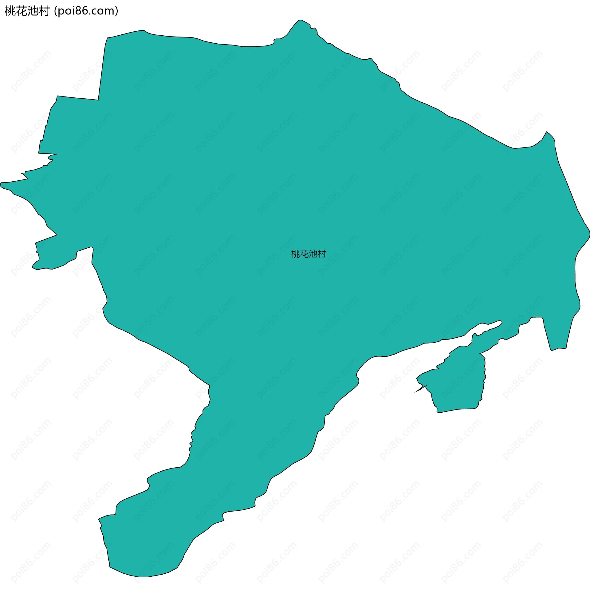 桃花池村边界地图