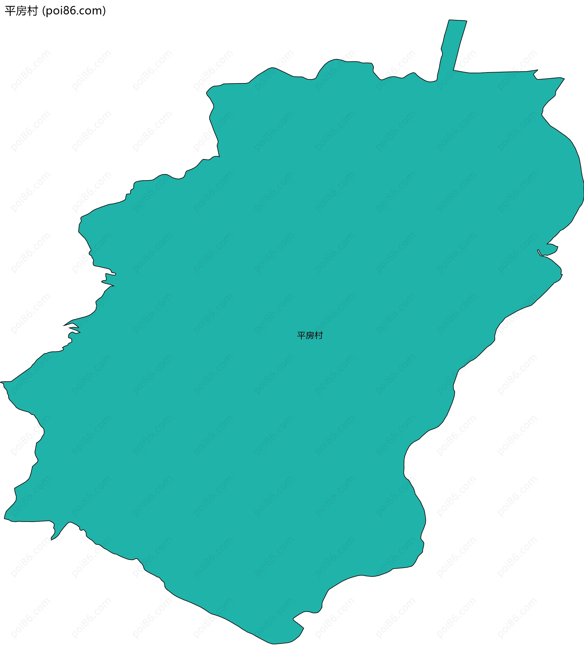 平房村边界地图