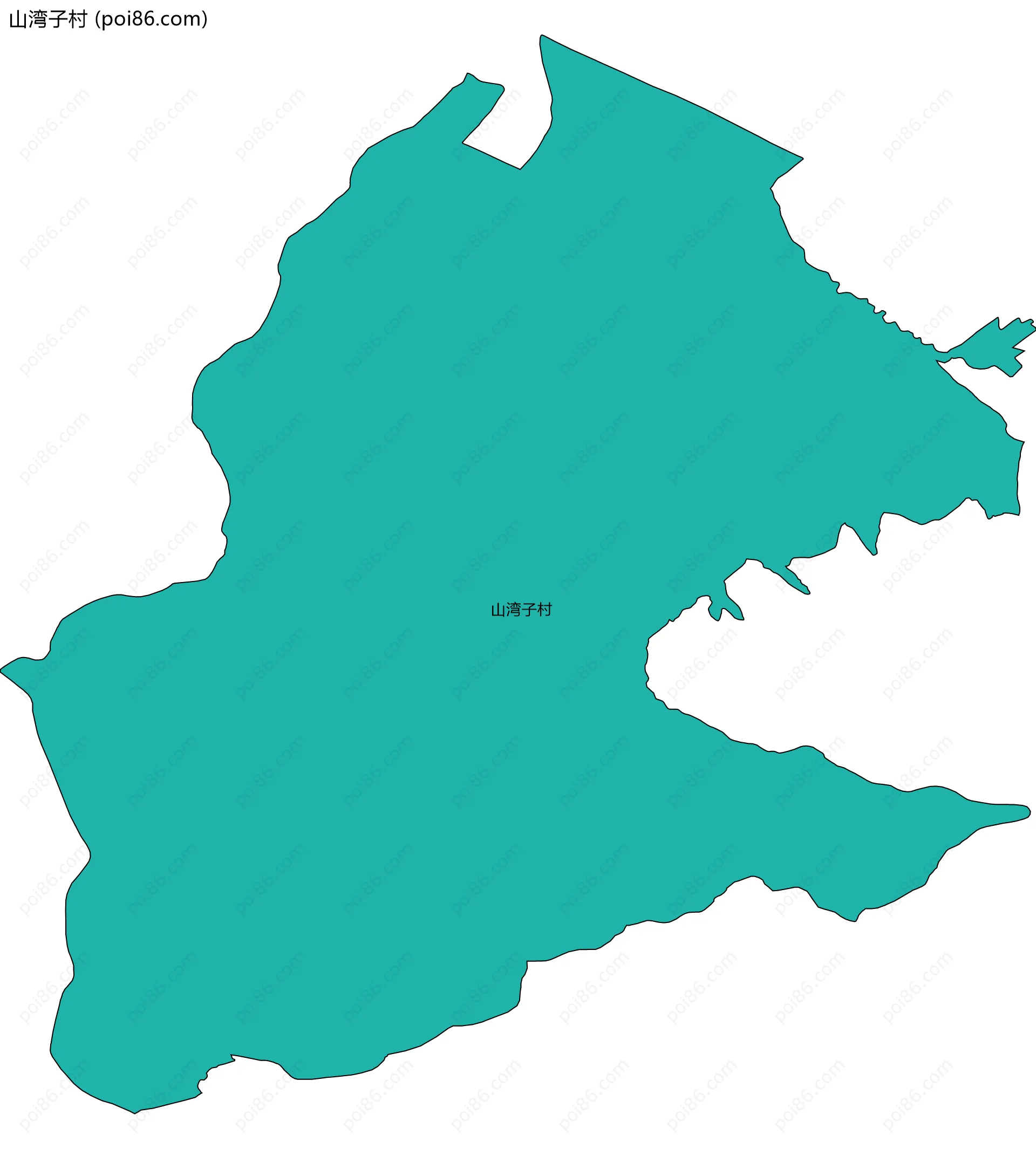 山湾子村边界地图