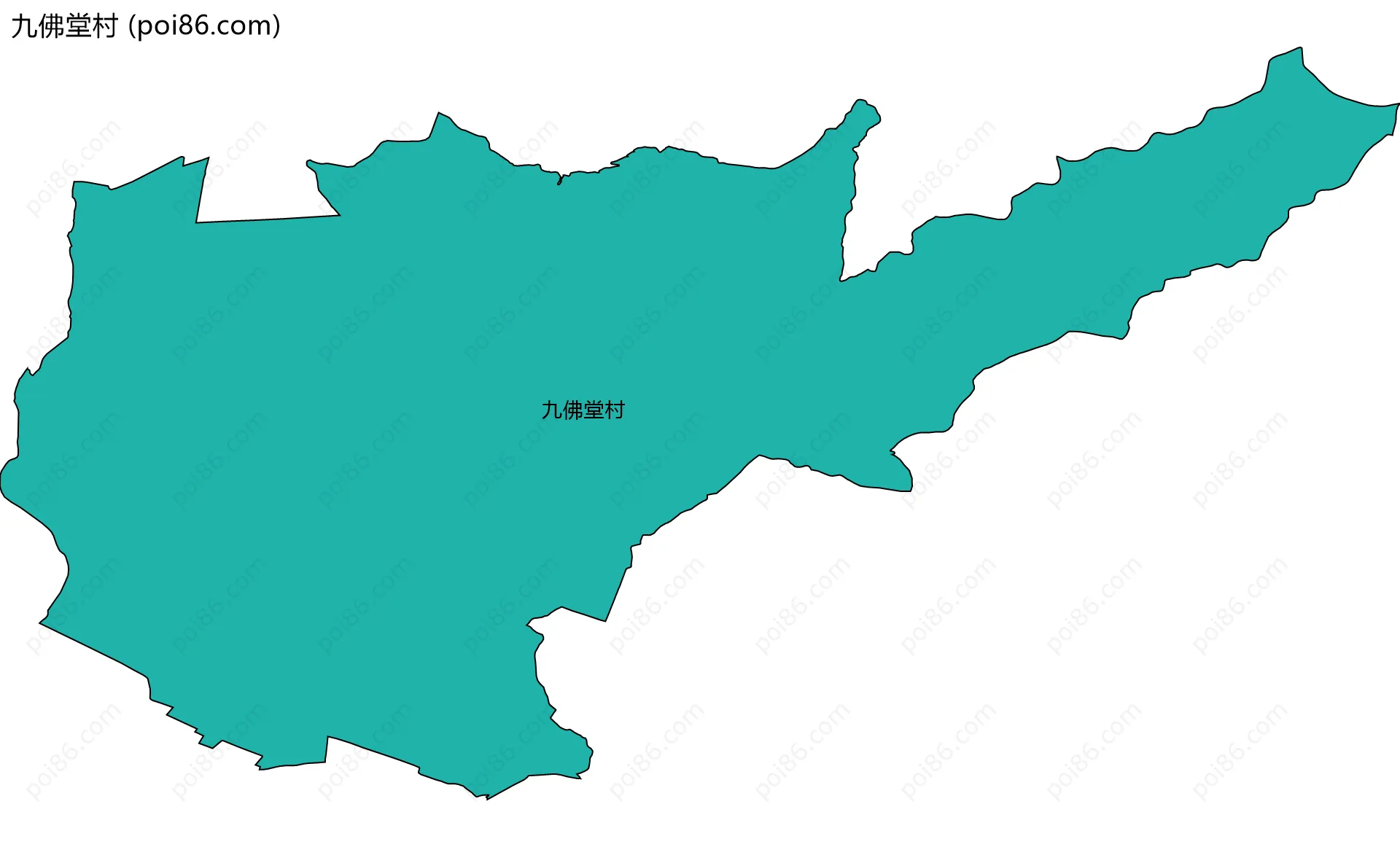 九佛堂村边界地图