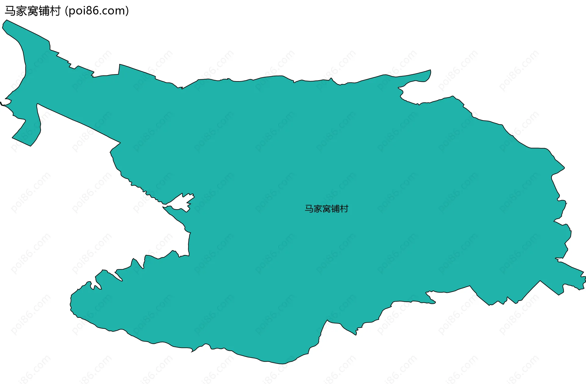 马家窝铺村边界地图