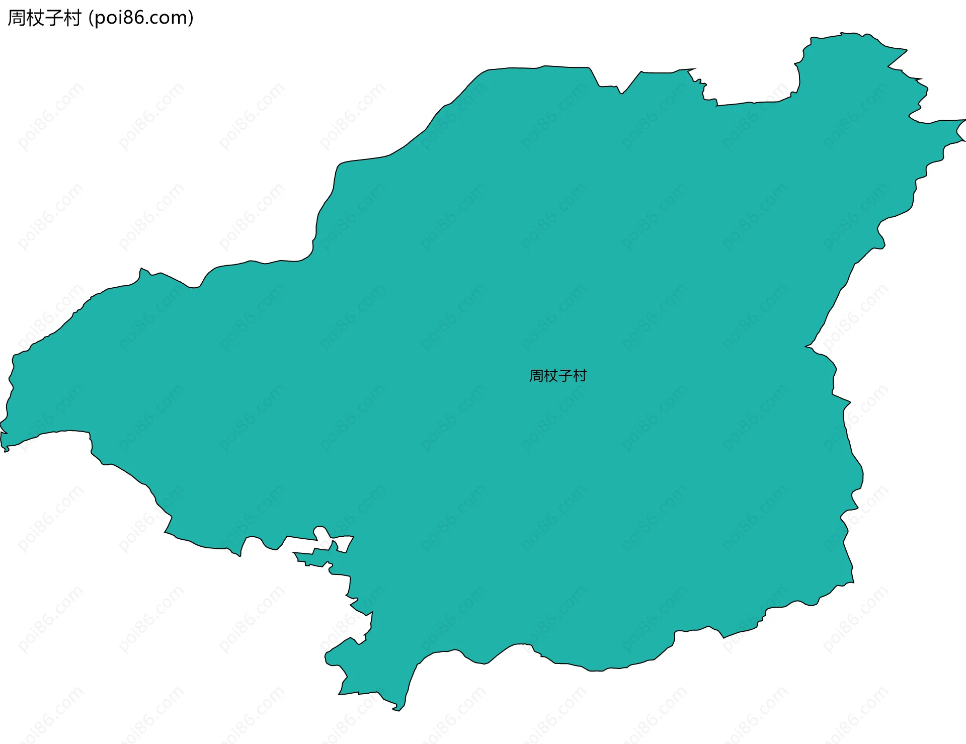 周杖子村边界地图