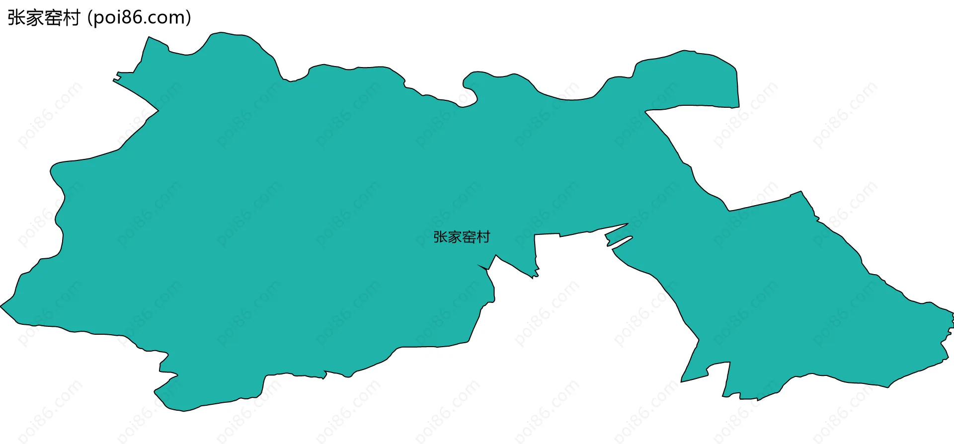 张家窑村边界地图