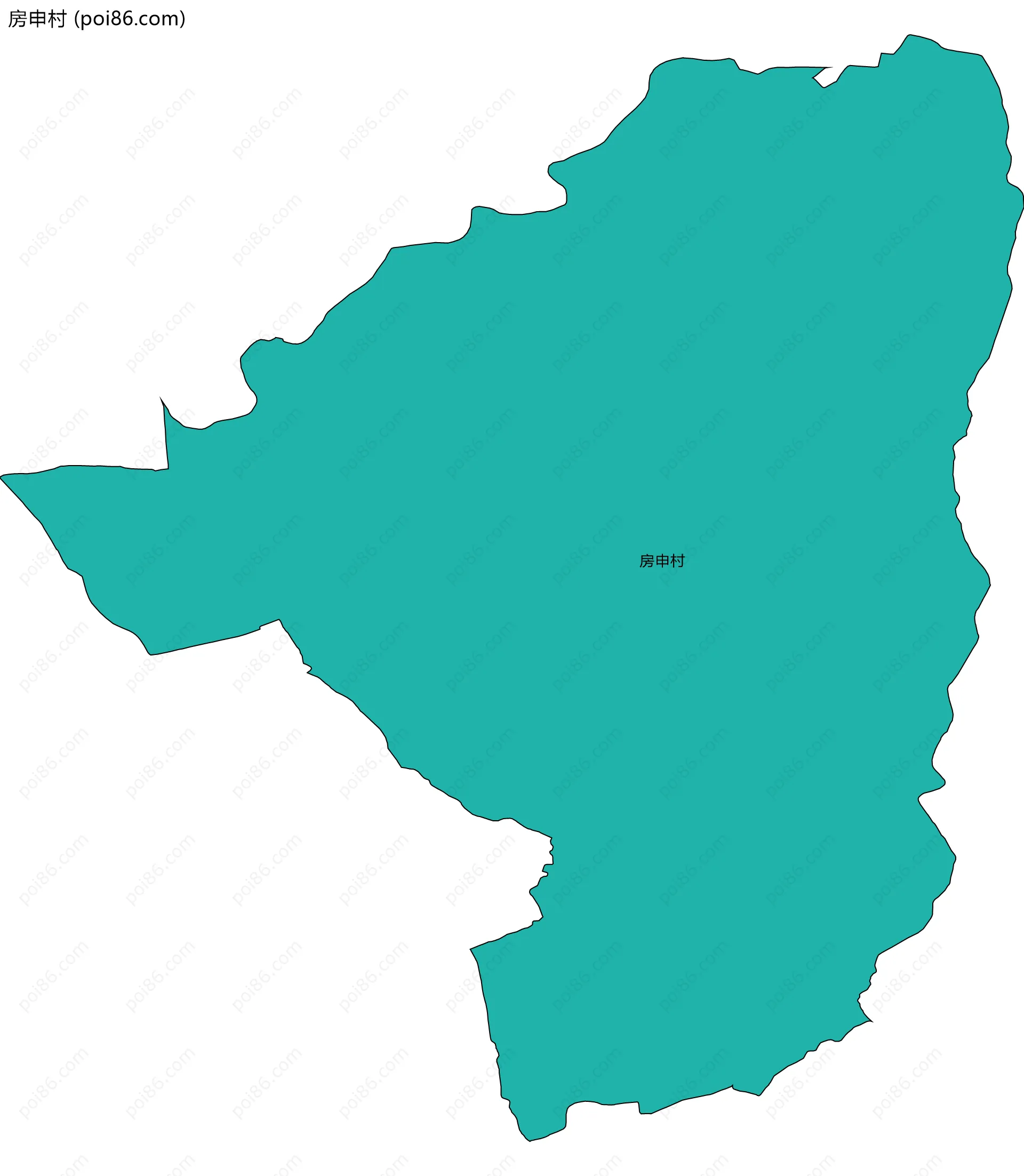 房申村边界地图