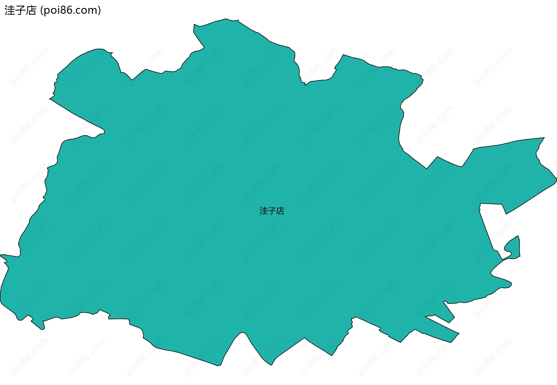 洼子店边界地图