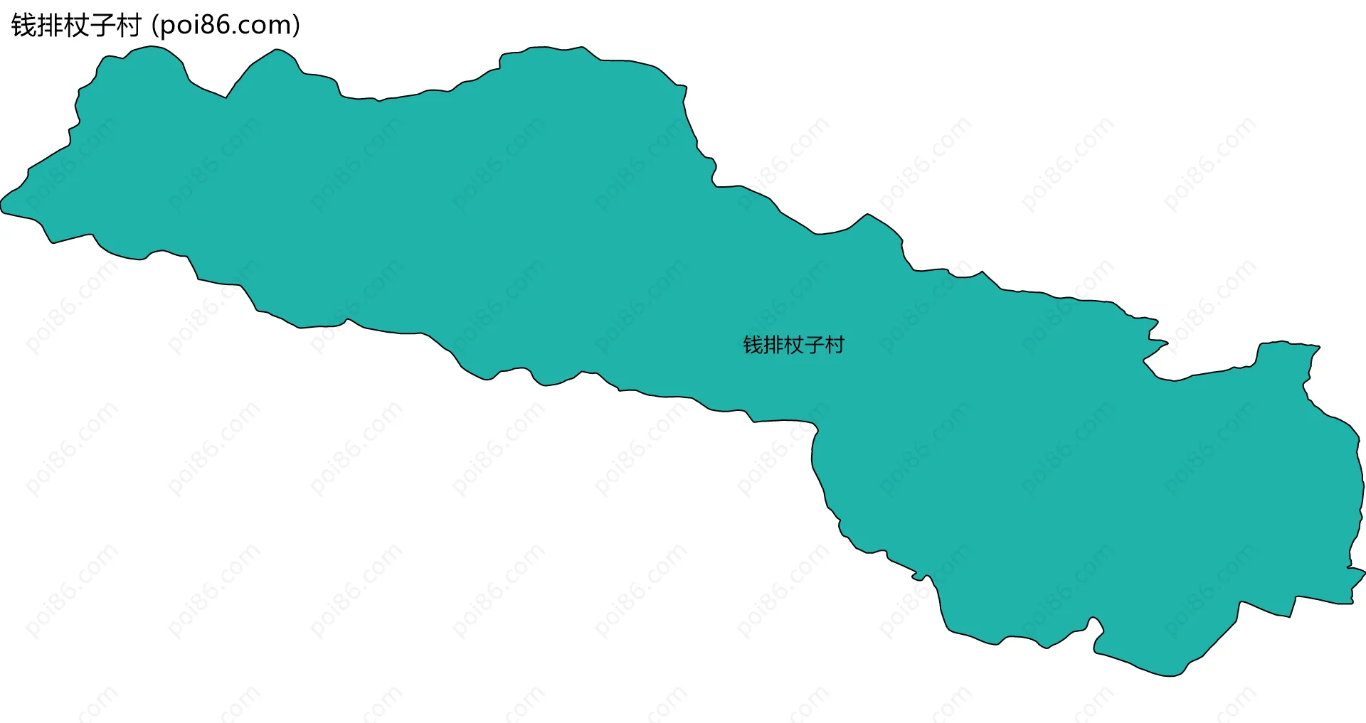 钱排杖子村边界地图