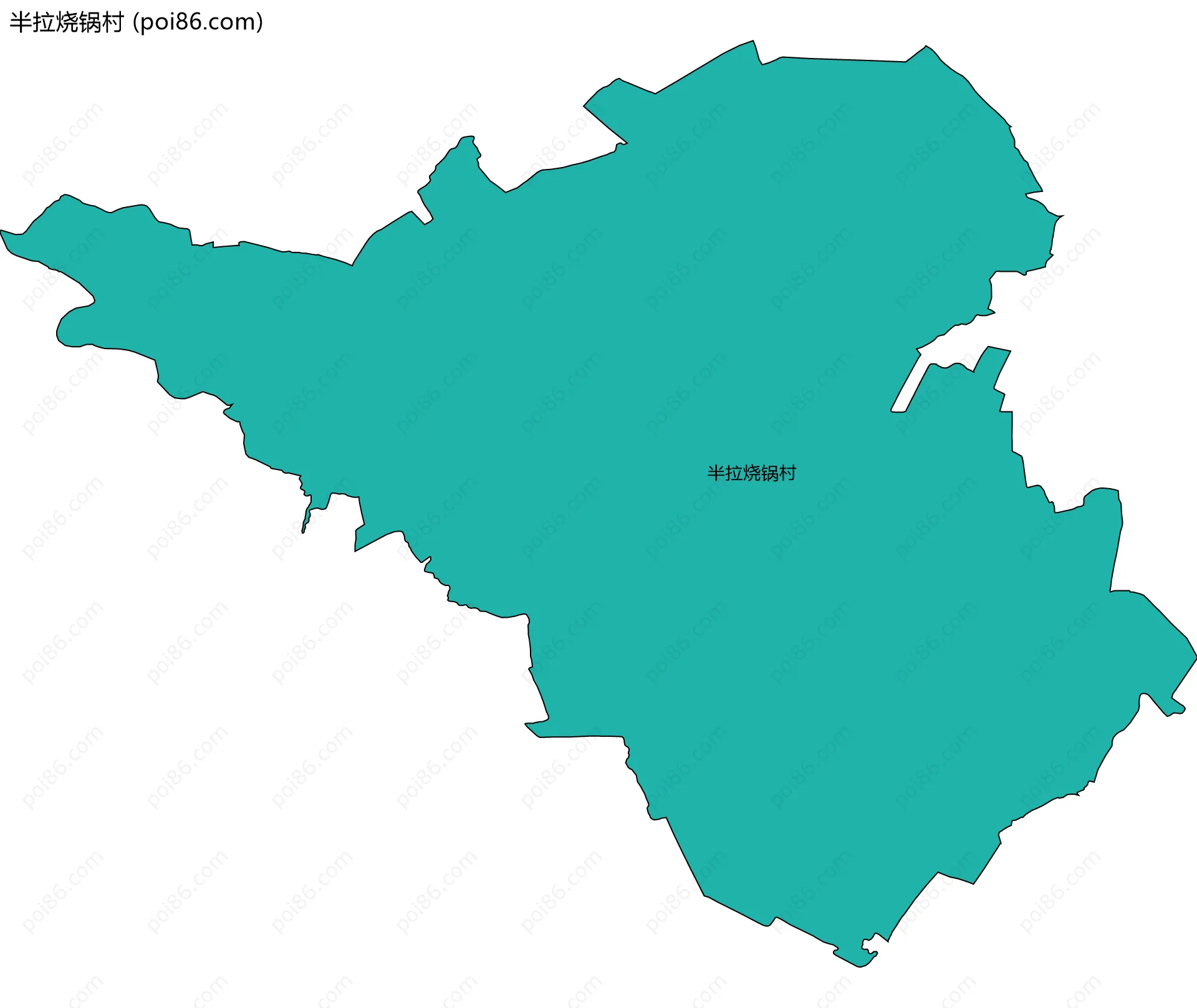 半拉烧锅村边界地图