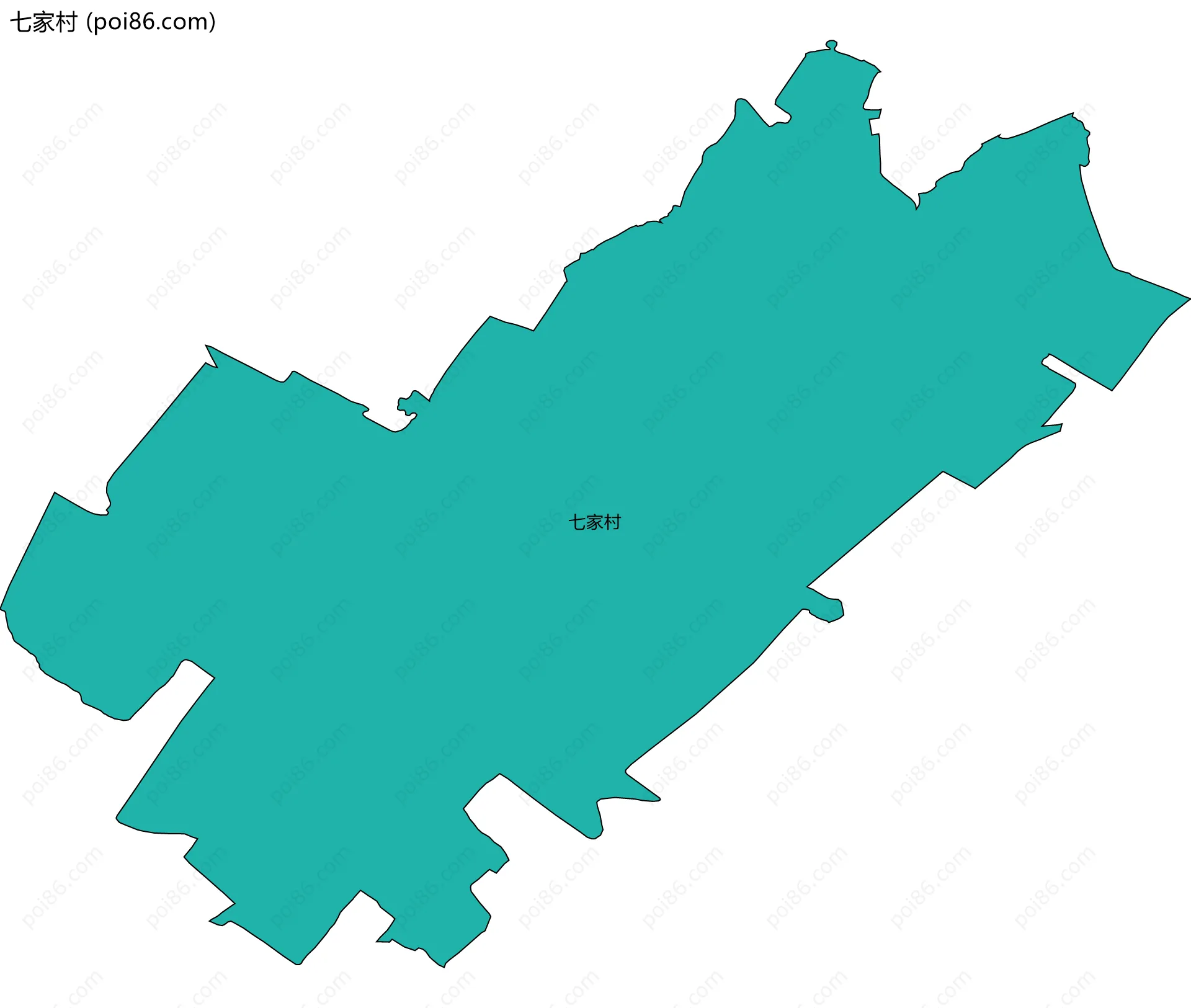 七家村边界地图
