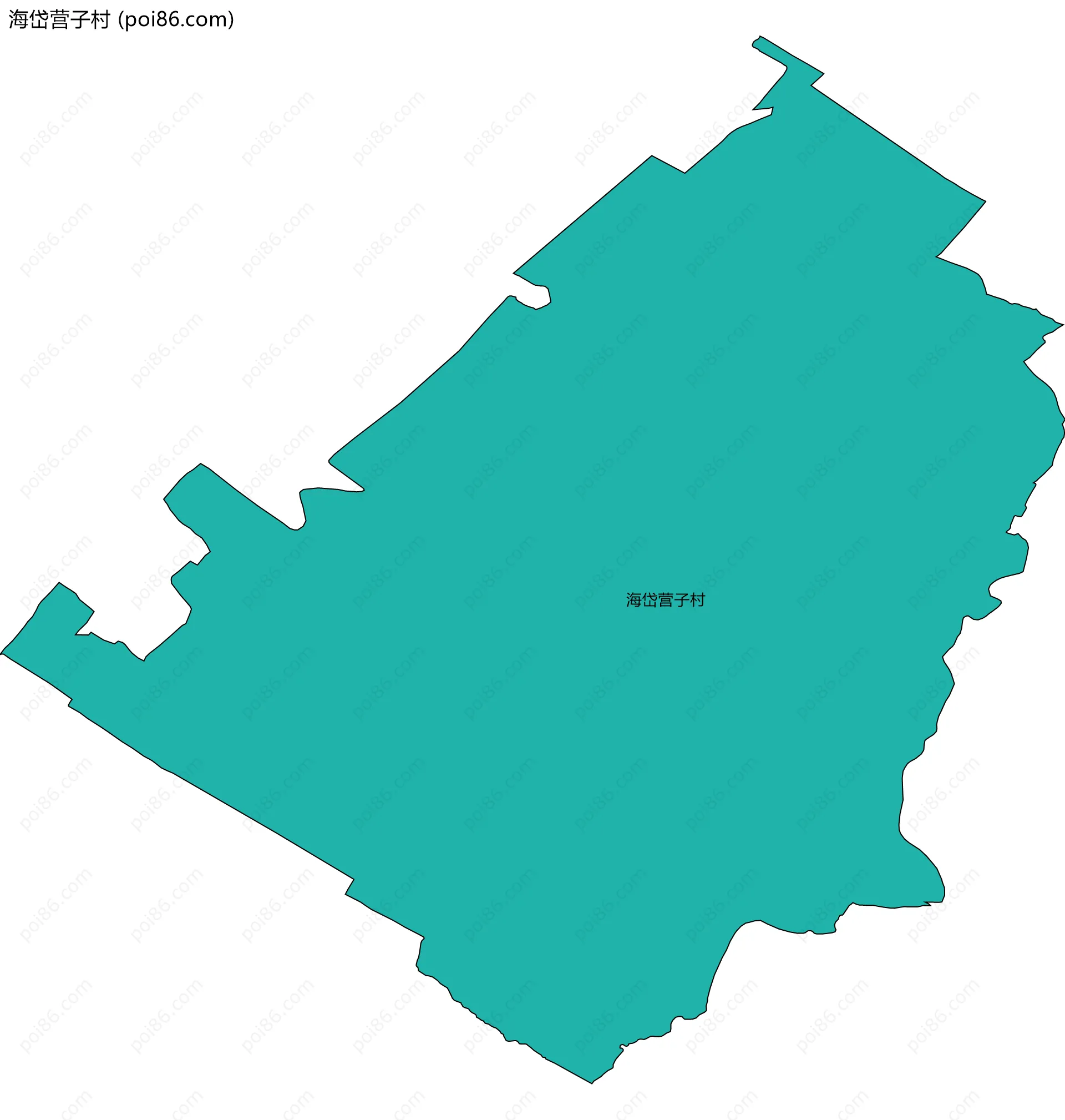 海岱营子村边界地图