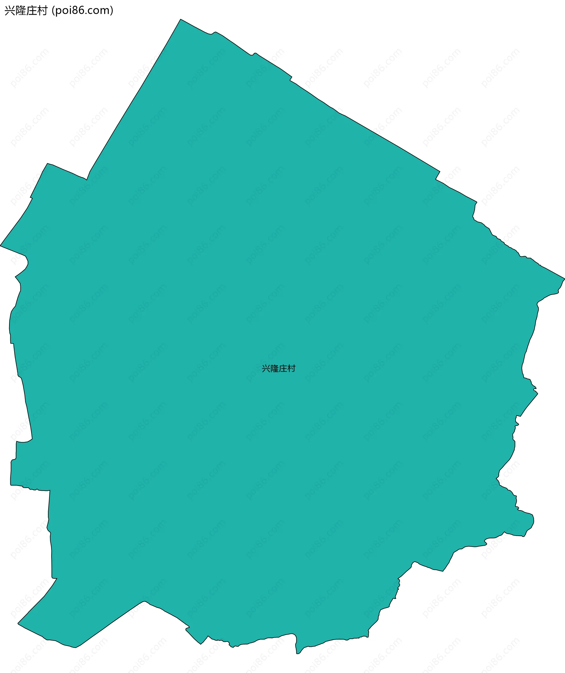 兴隆庄村边界地图