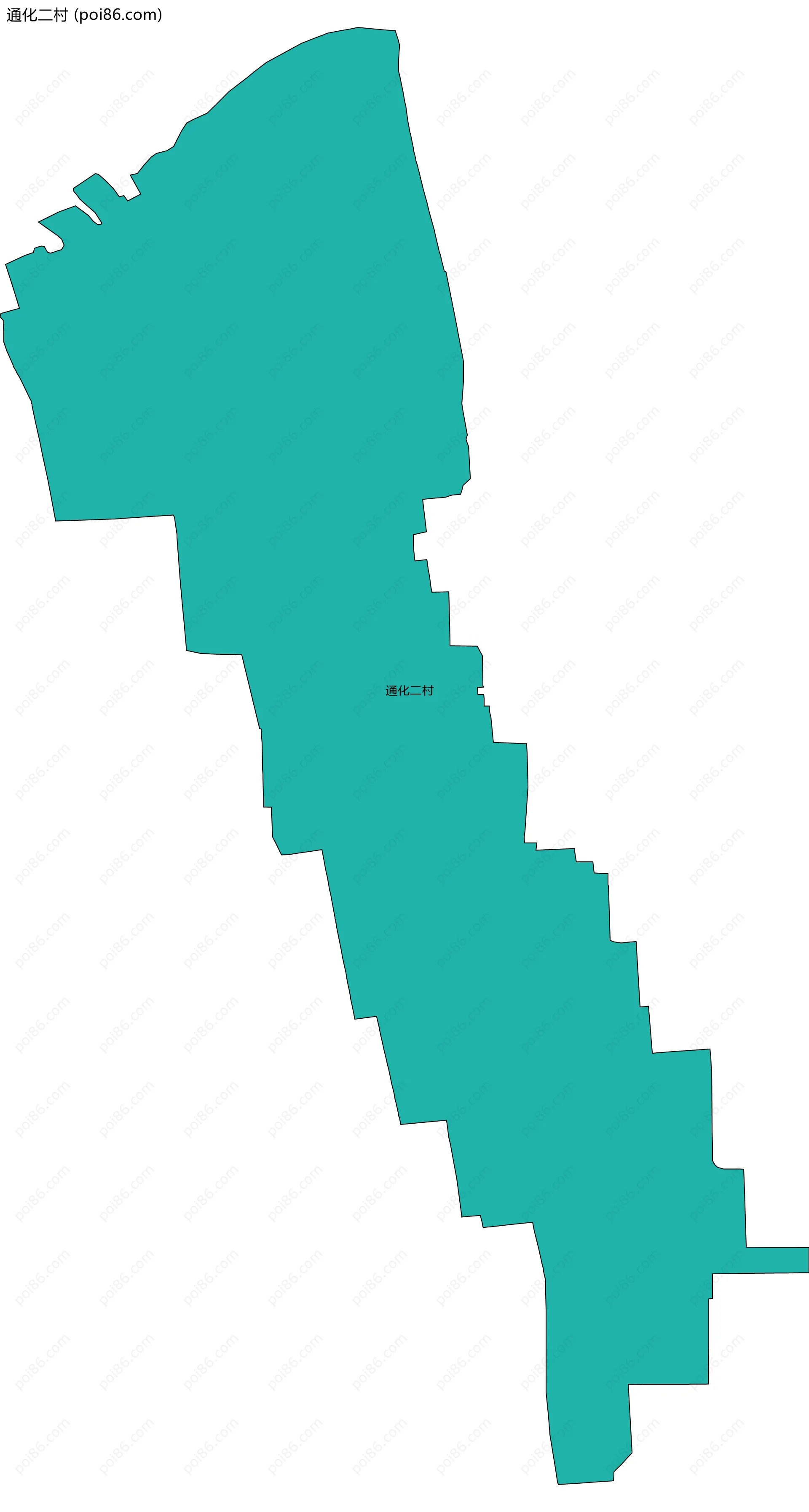 通化二村边界地图