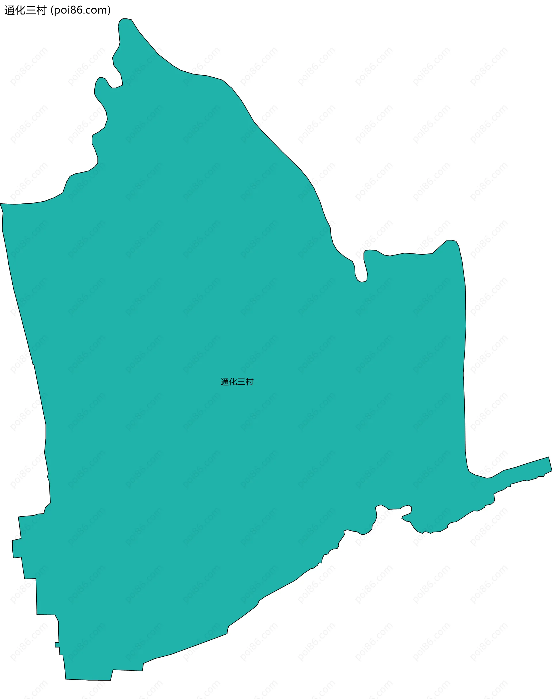 通化三村边界地图