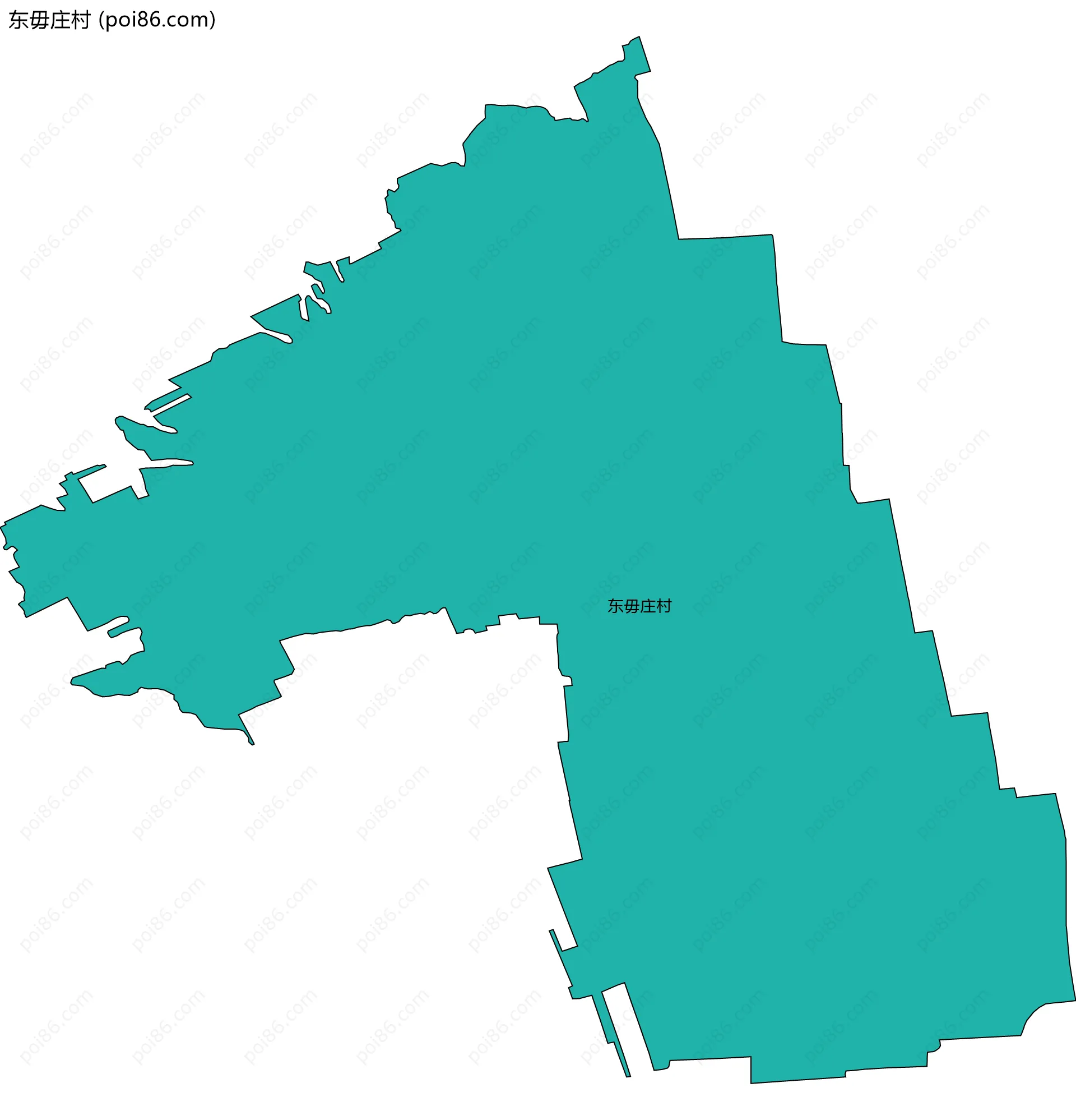 东毋庄村边界地图