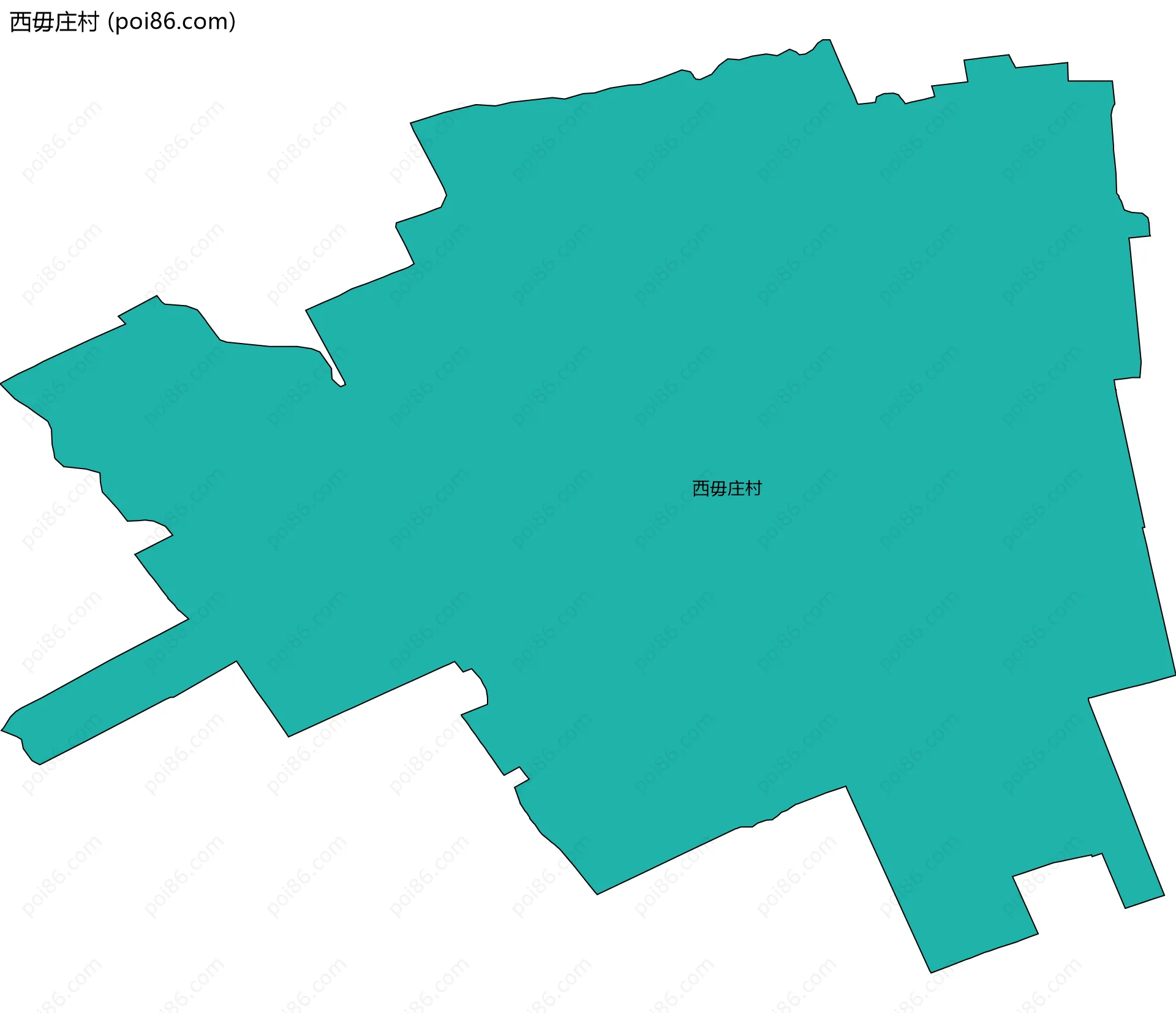 西毋庄村边界地图