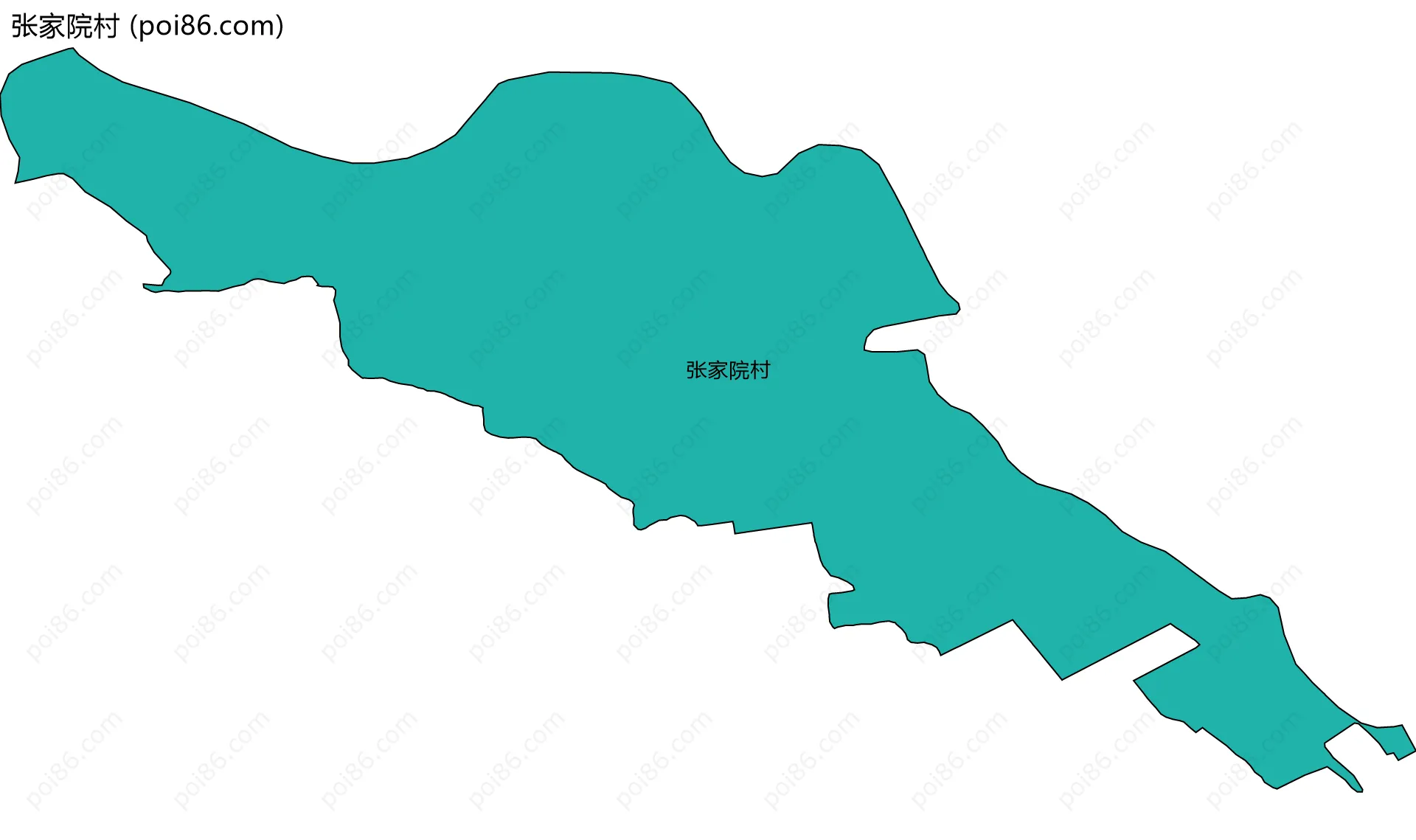 张家院村边界地图