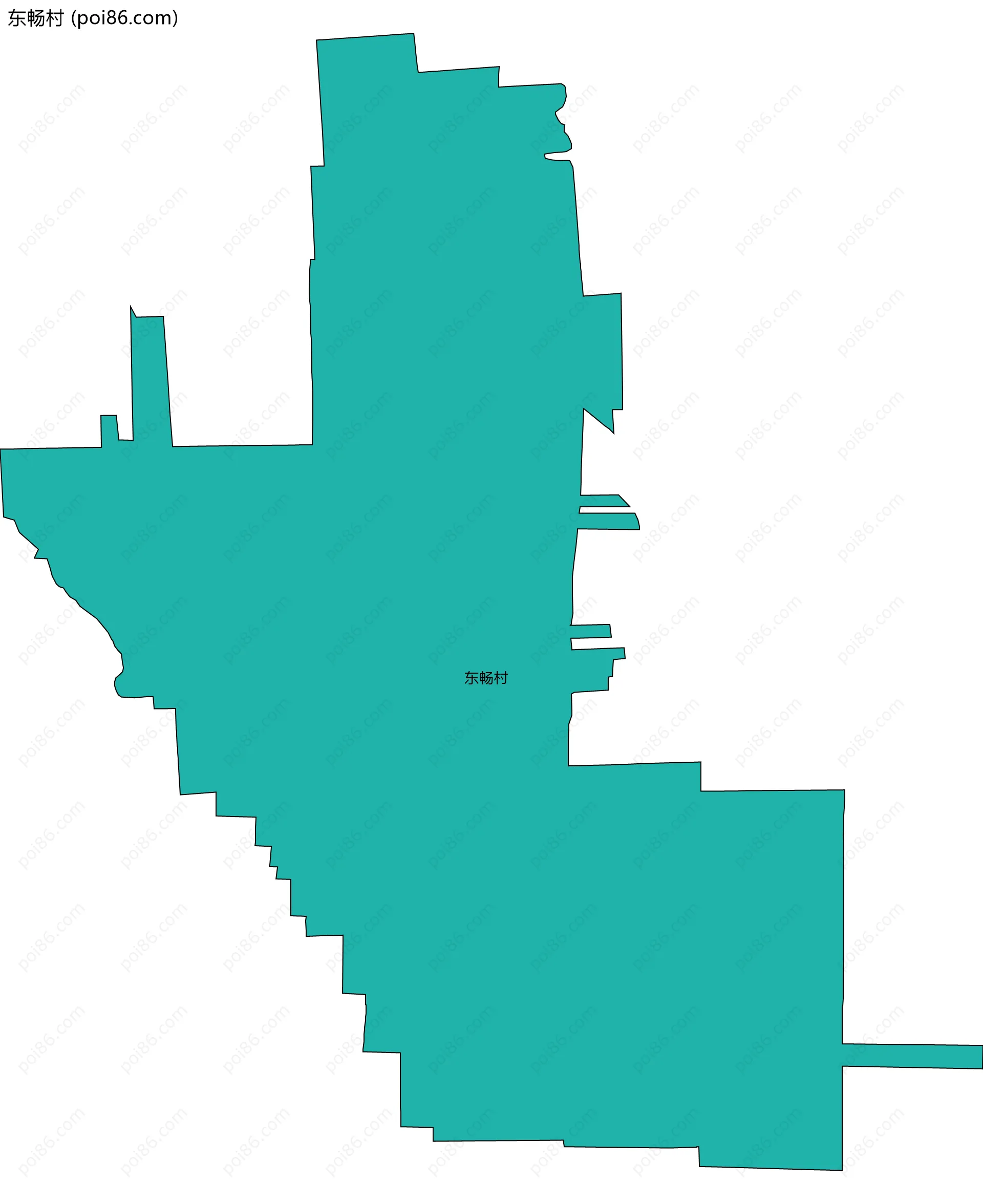 东畅村边界地图