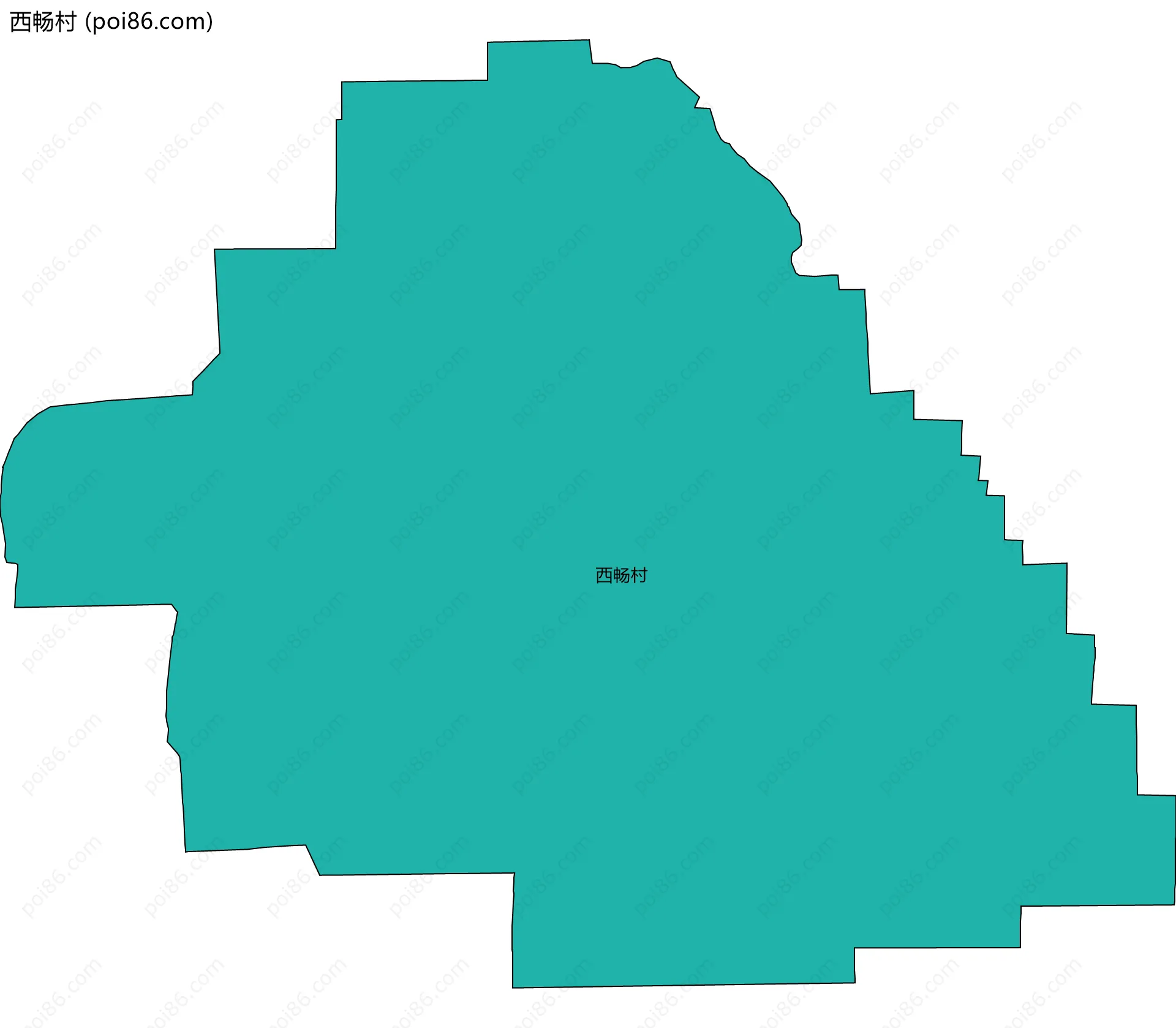 西畅村边界地图