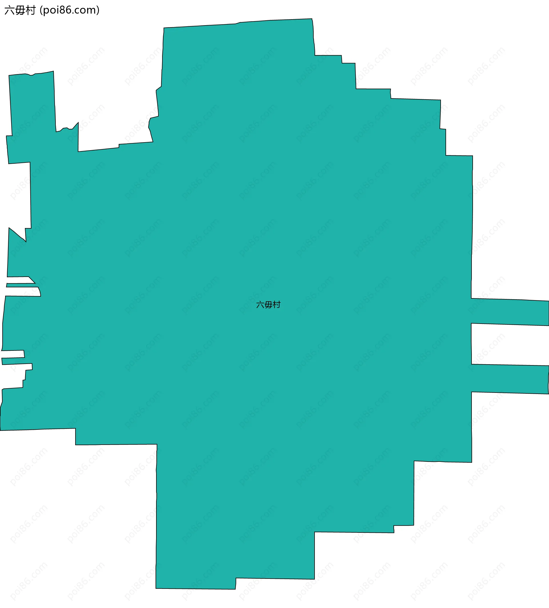六毋村边界地图