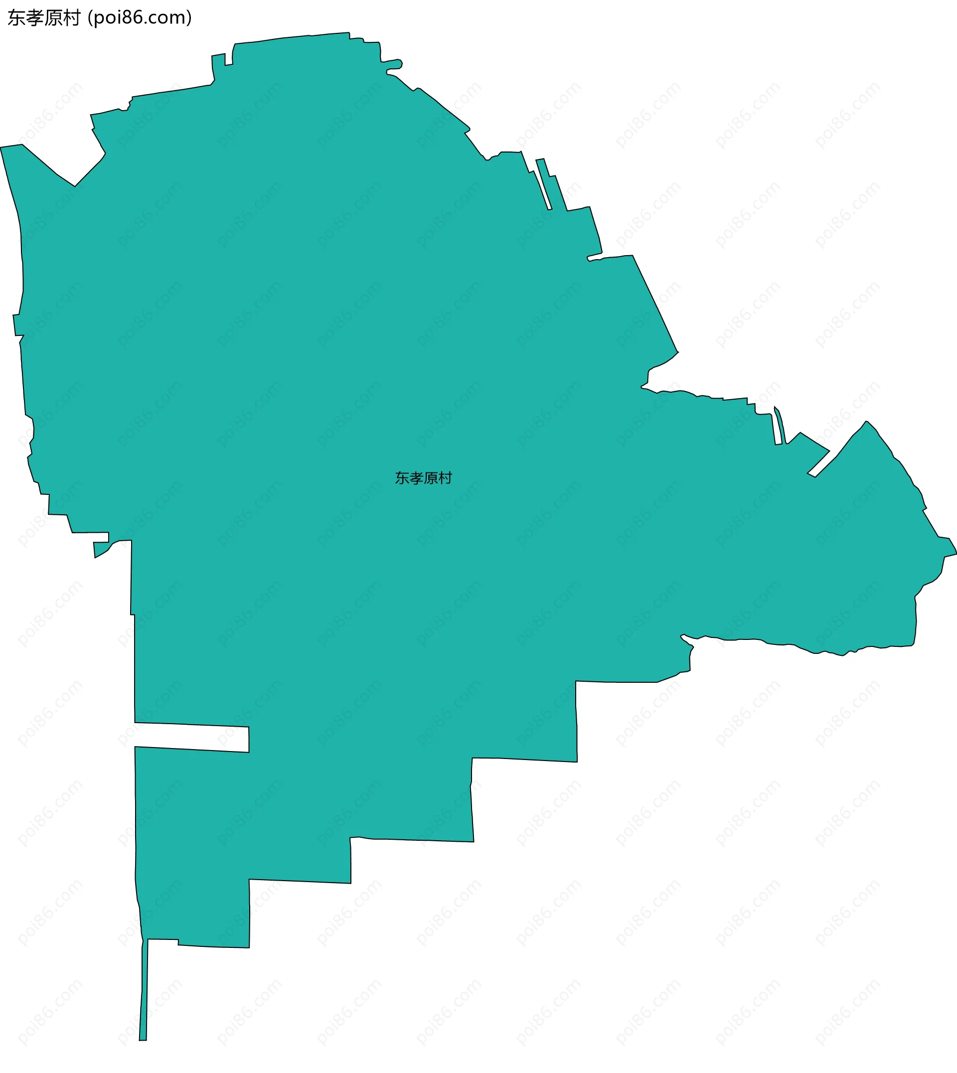 东孝原村边界地图