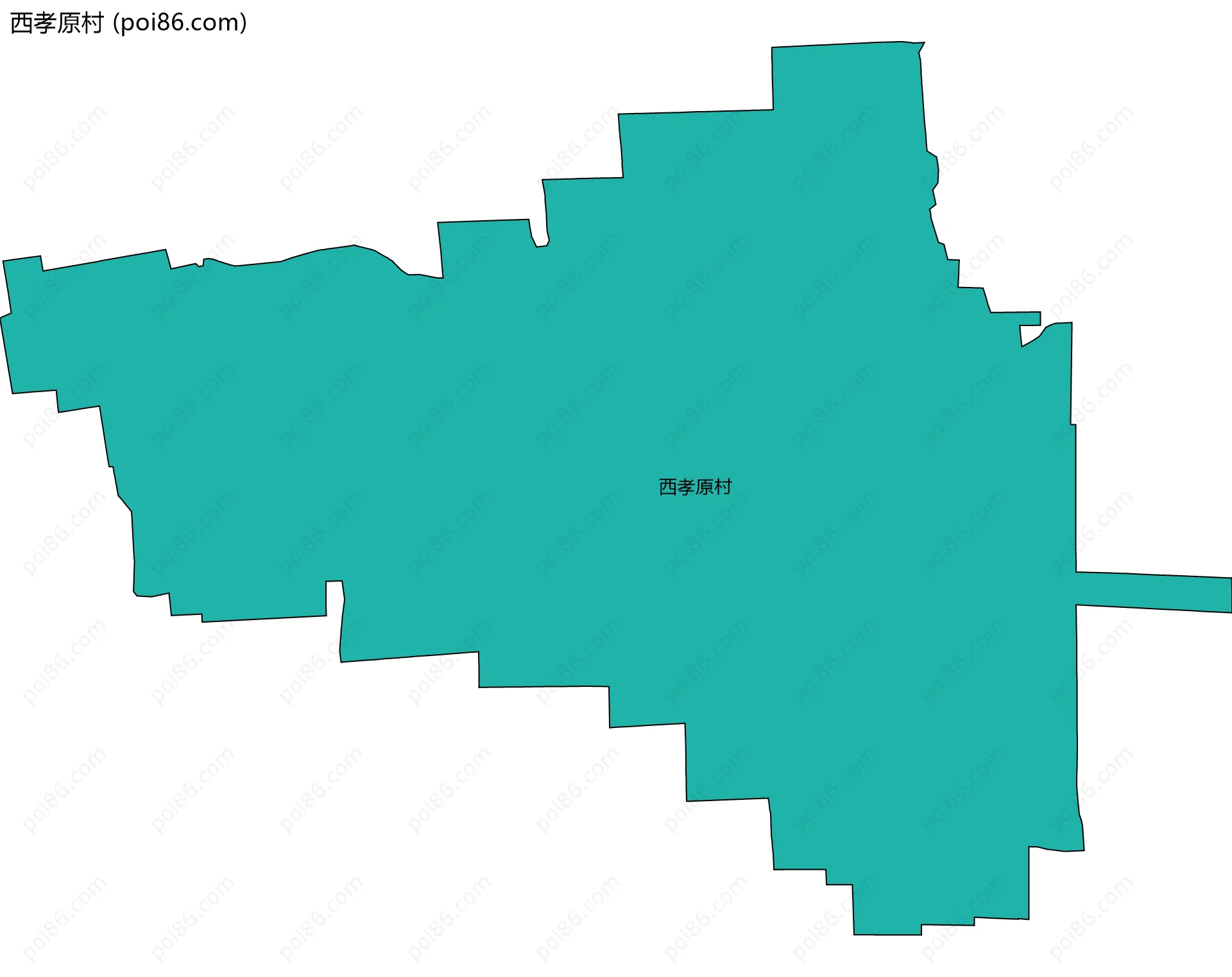 西孝原村边界地图