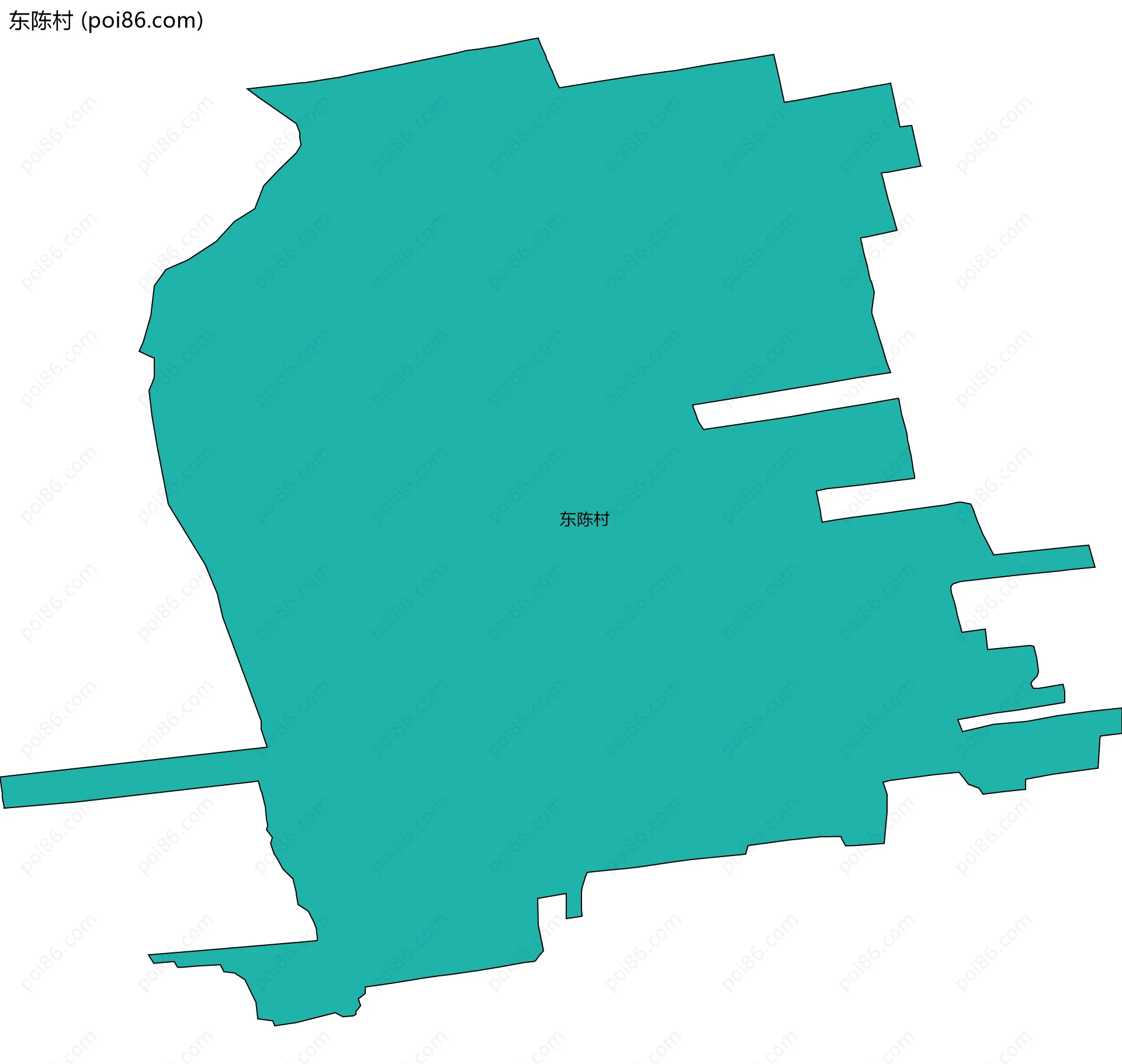 东陈村边界地图