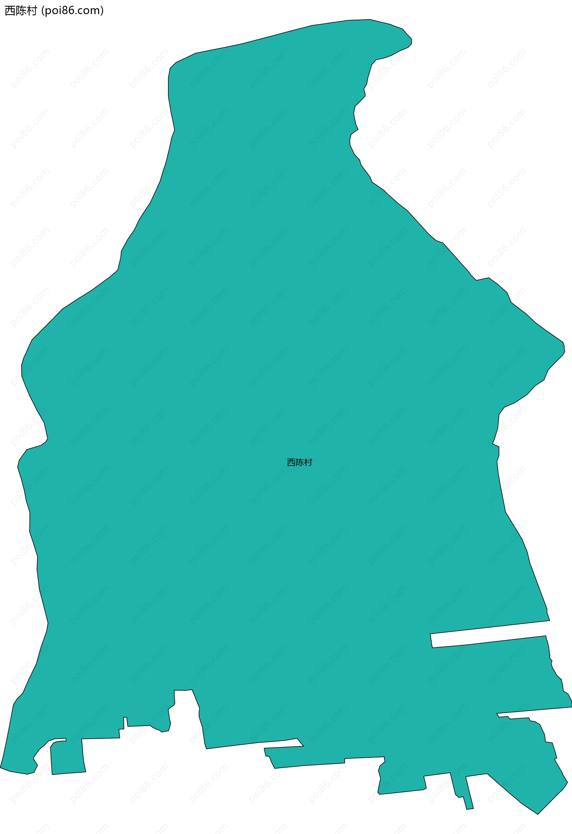 西陈村边界地图